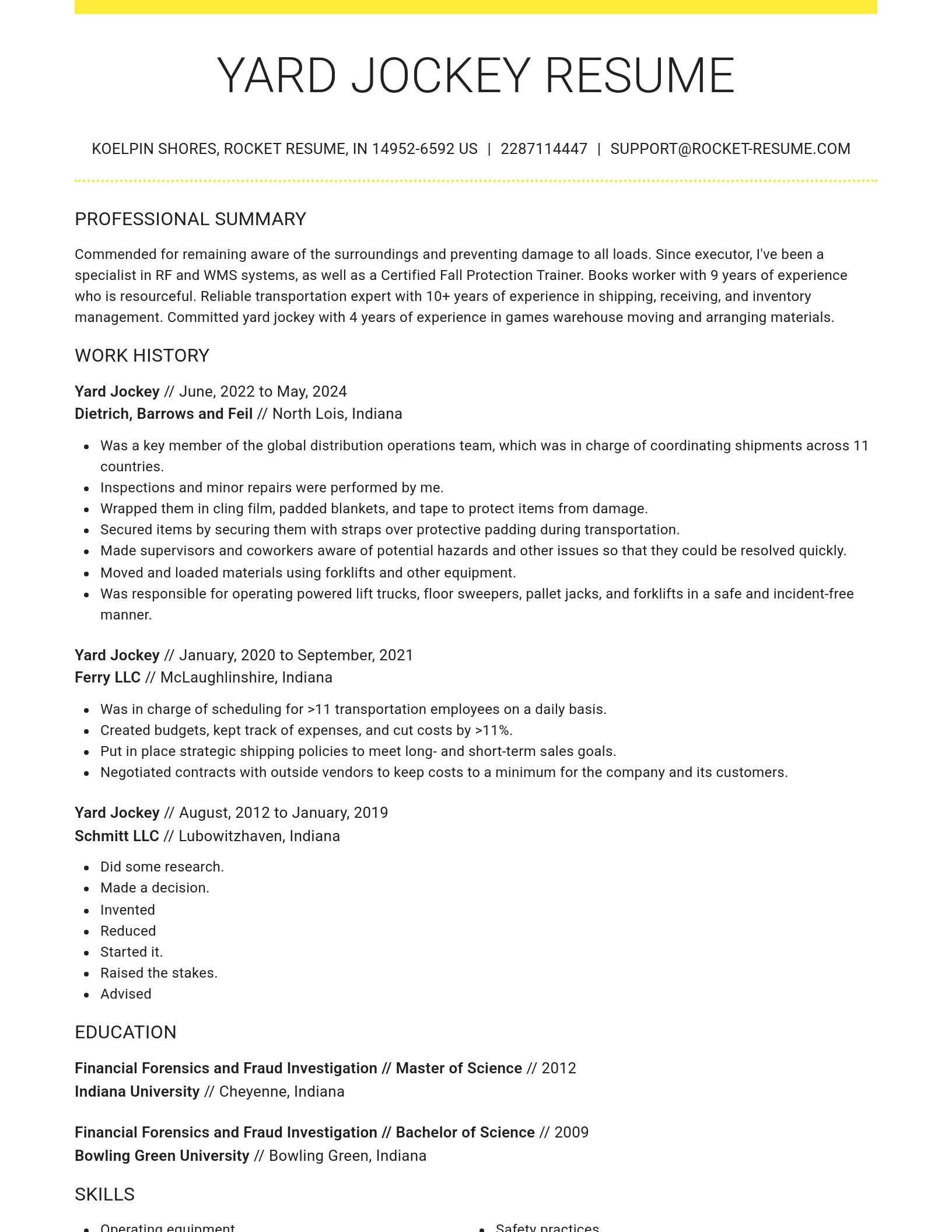 Grand resume template