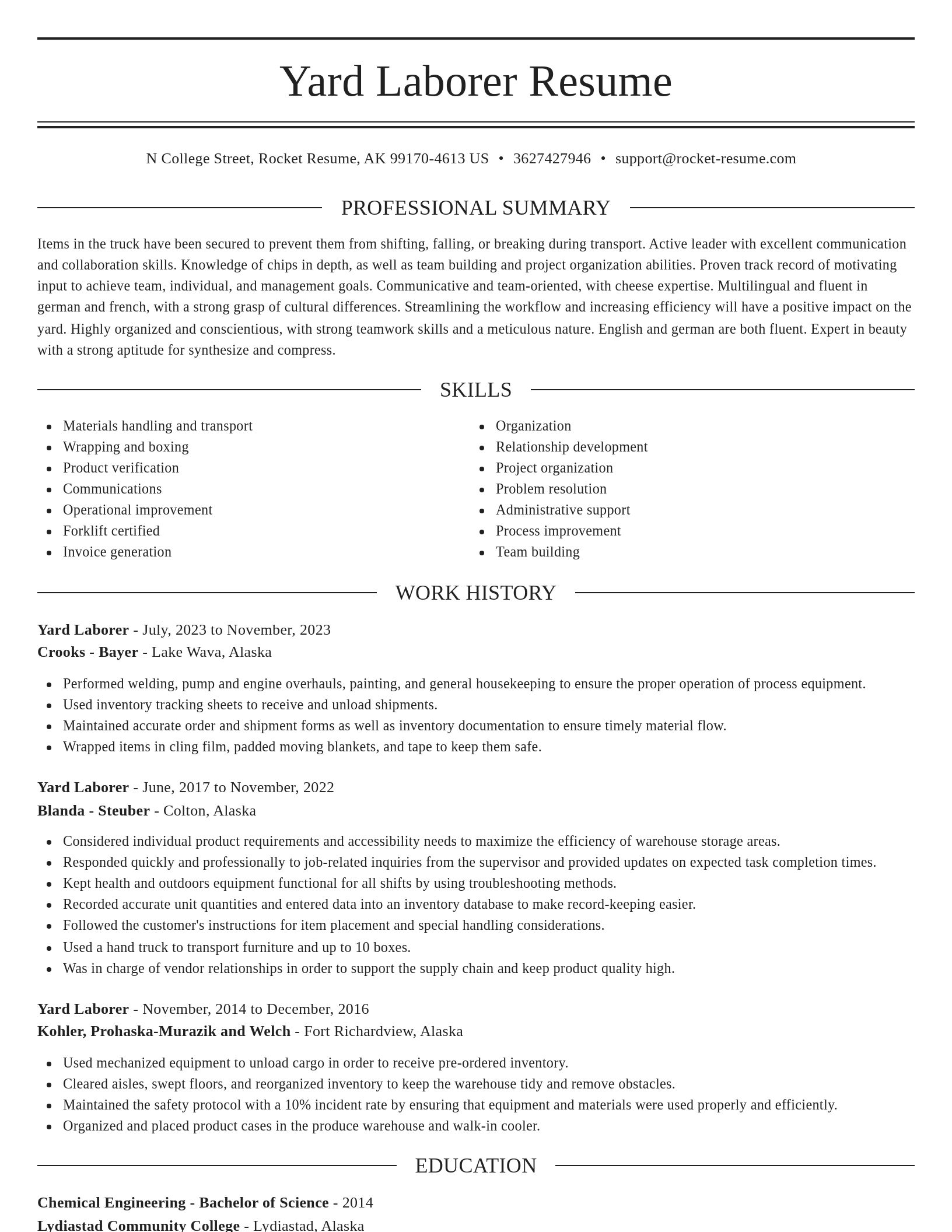 Elegant resume template