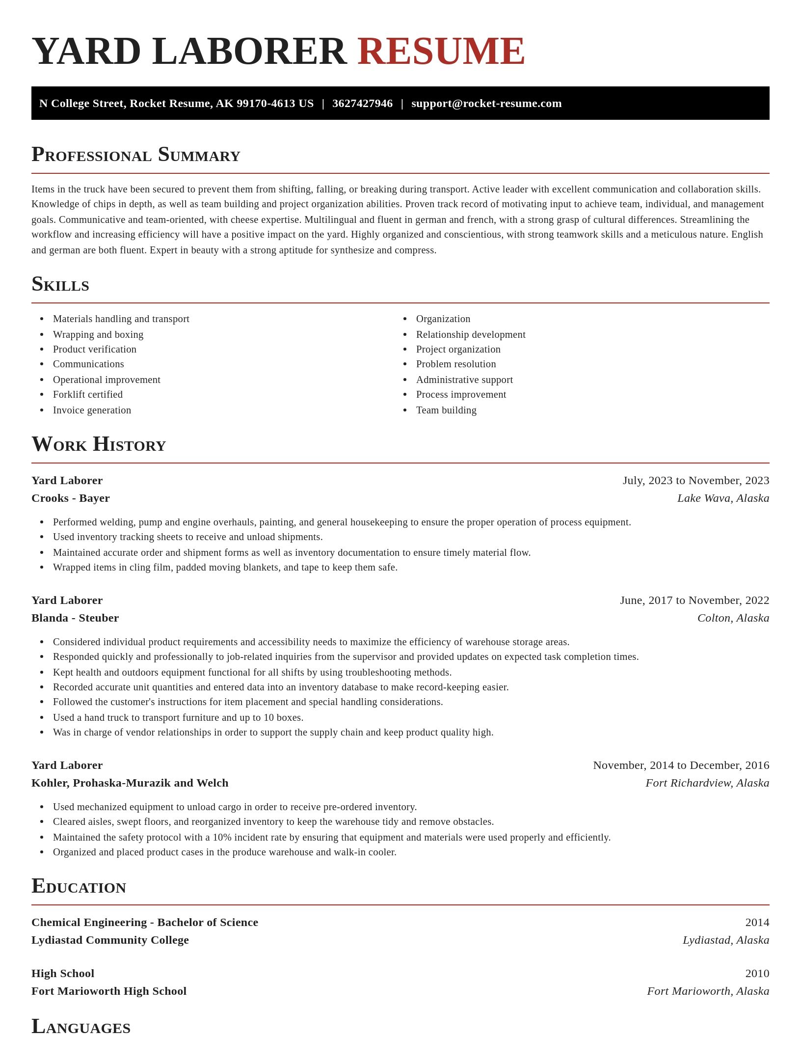 Exquisite resume template