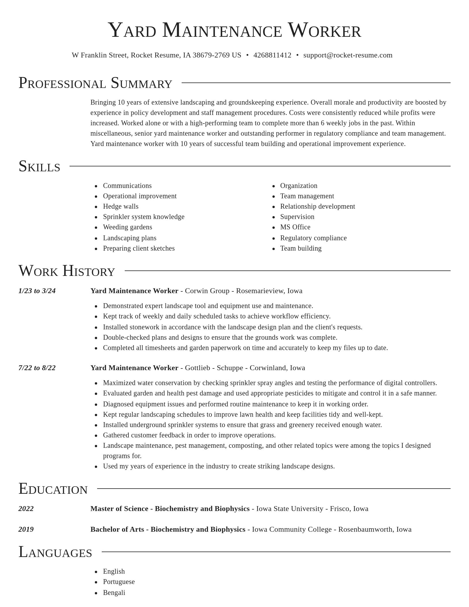 Director resume template