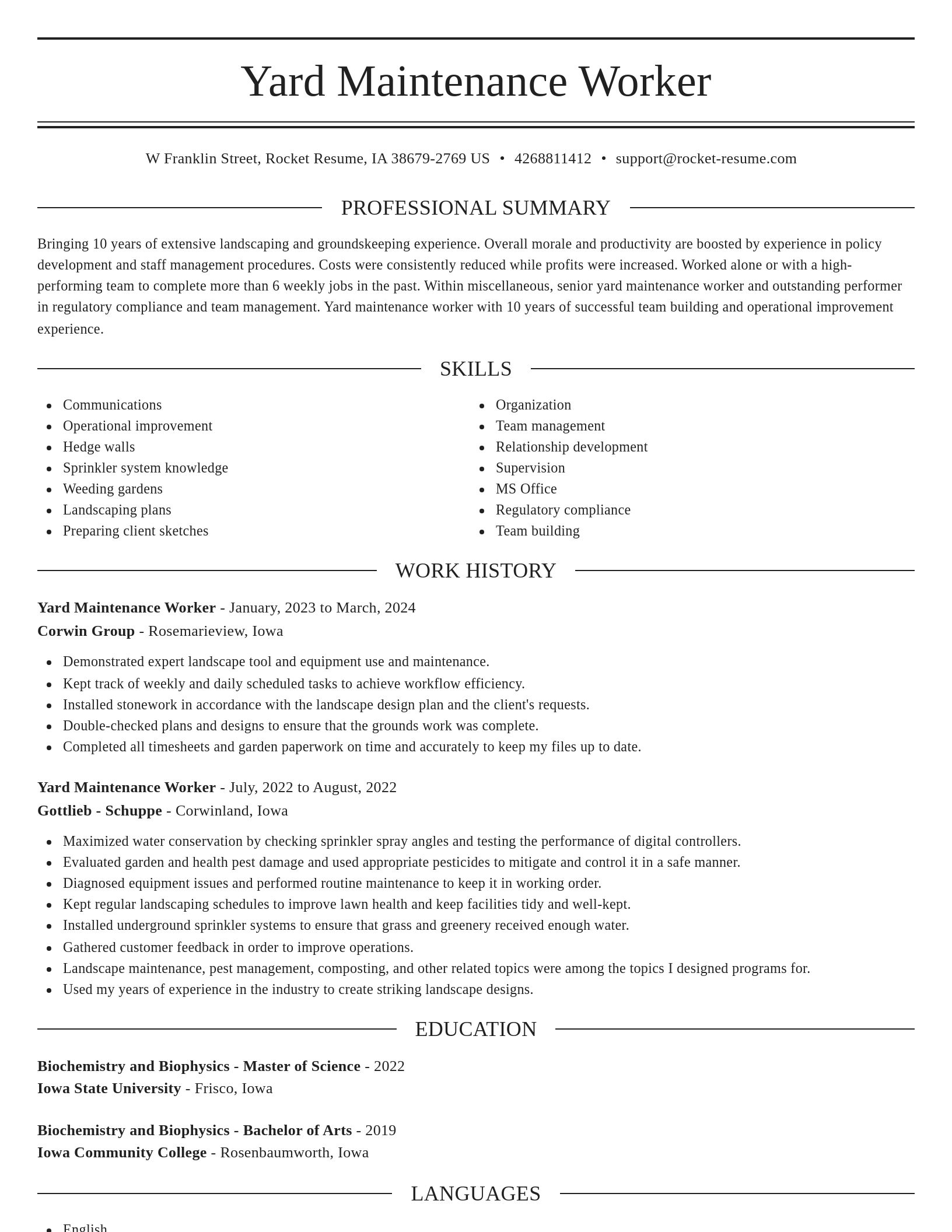 Elegant resume template