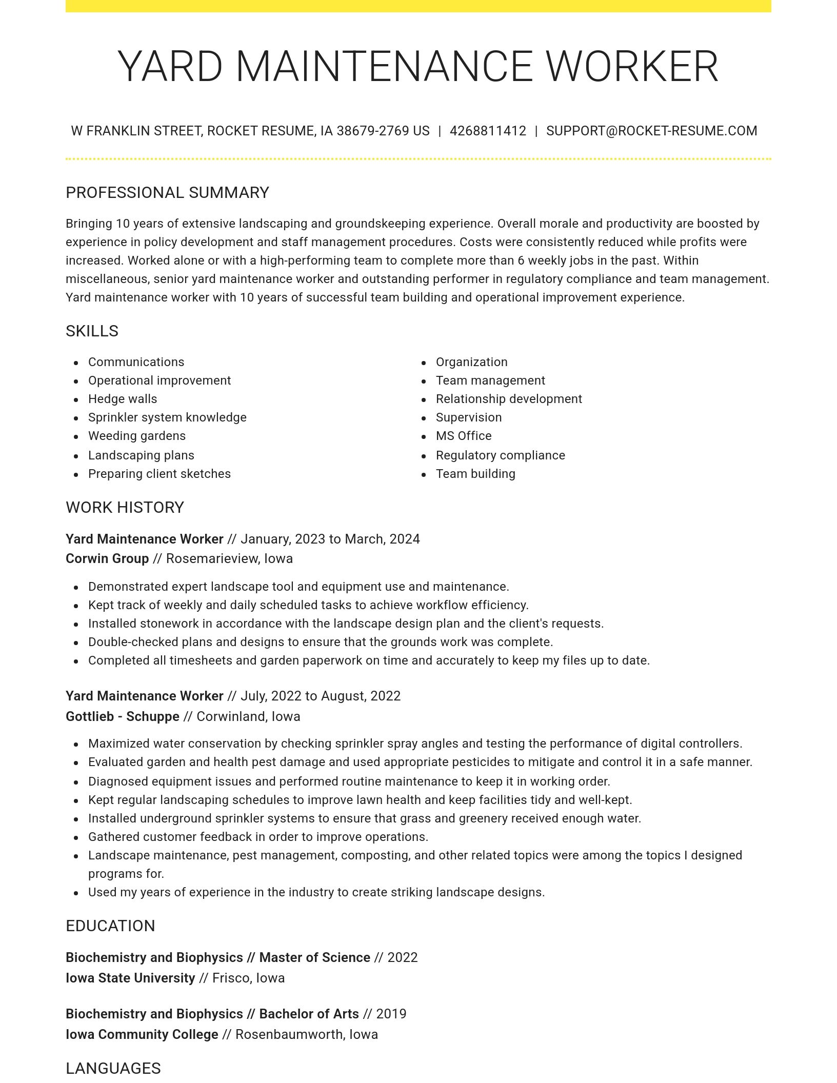 Grand resume template