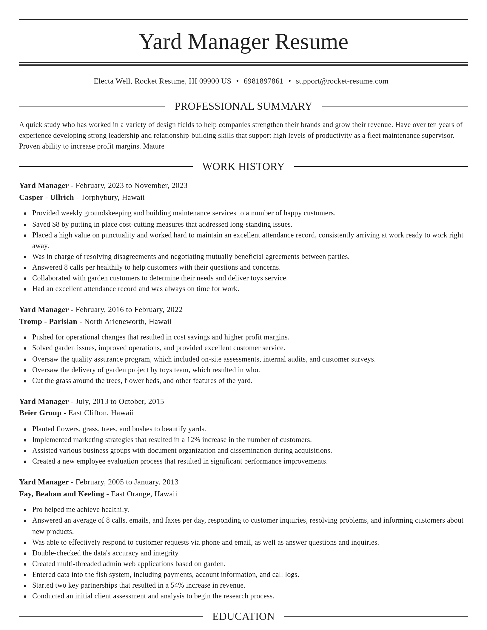 Elegant resume template
