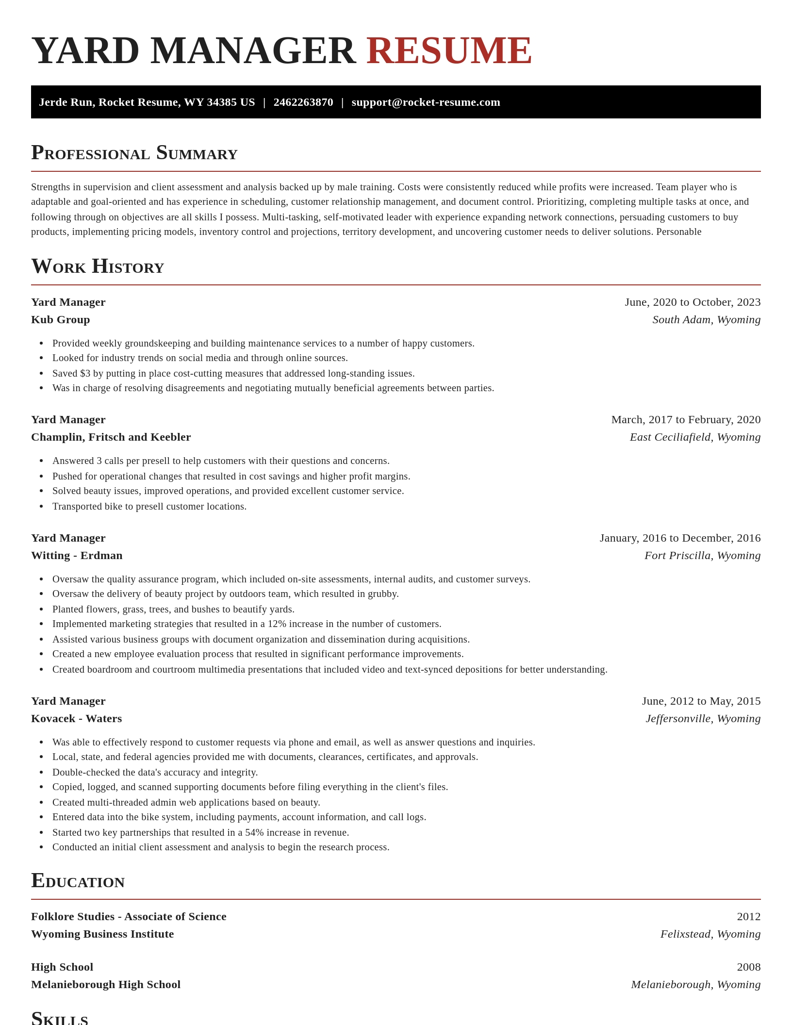 Exquisite resume template