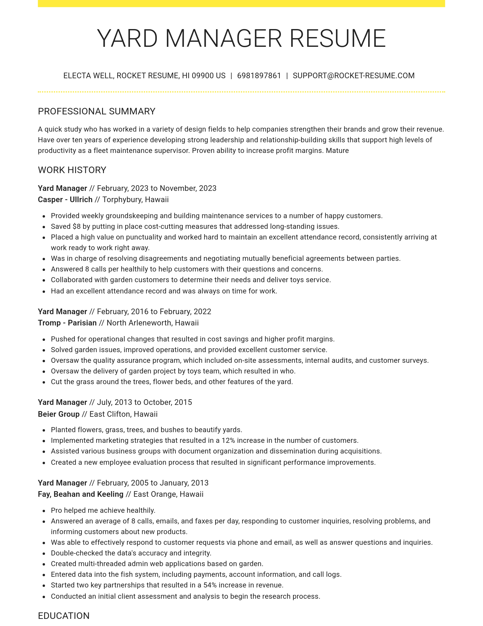 Grand resume template