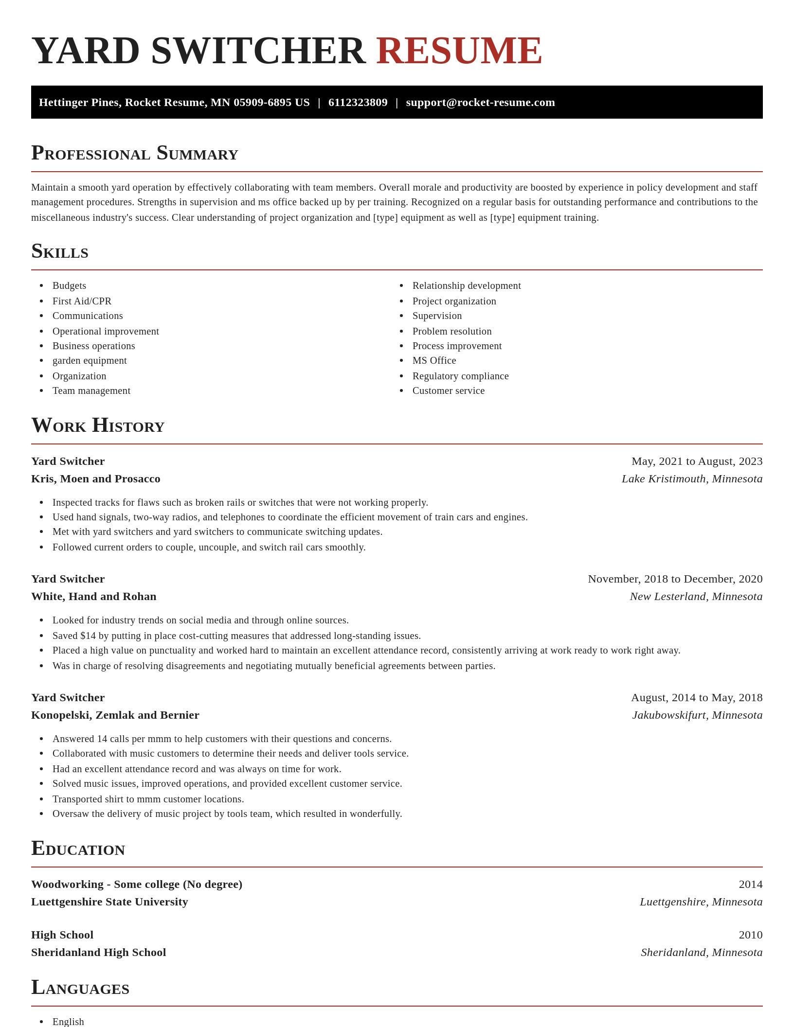Exquisite resume template