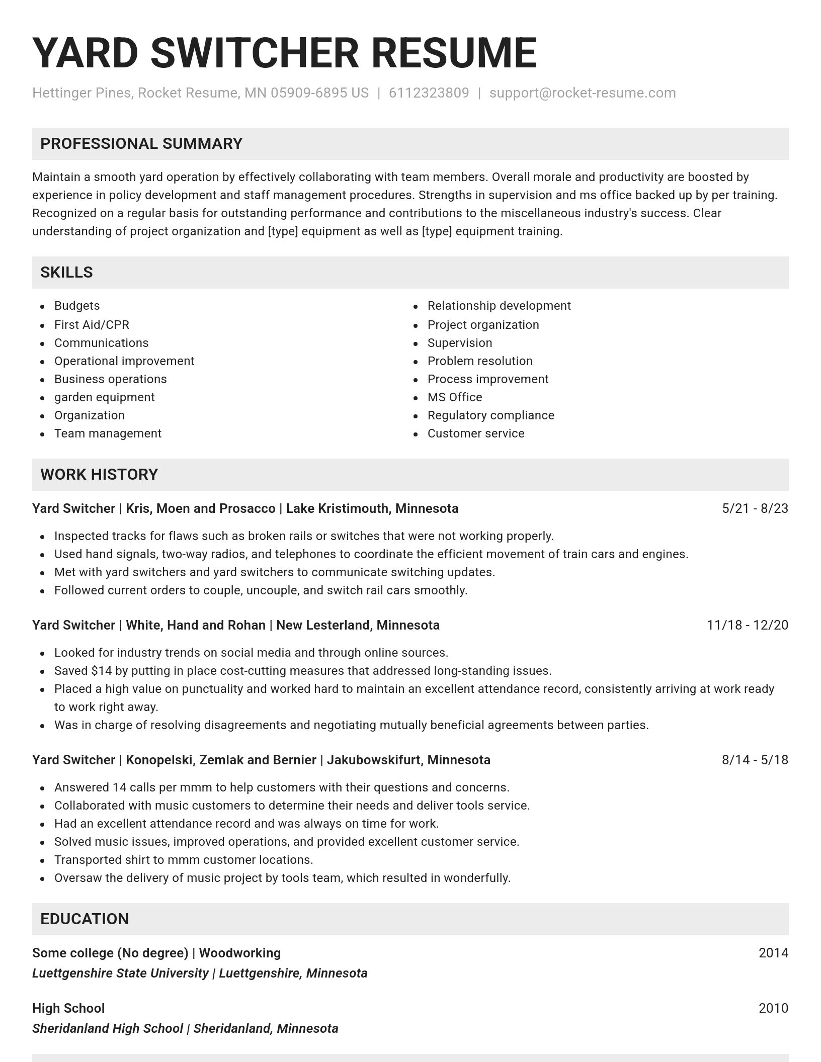 Genius resume template