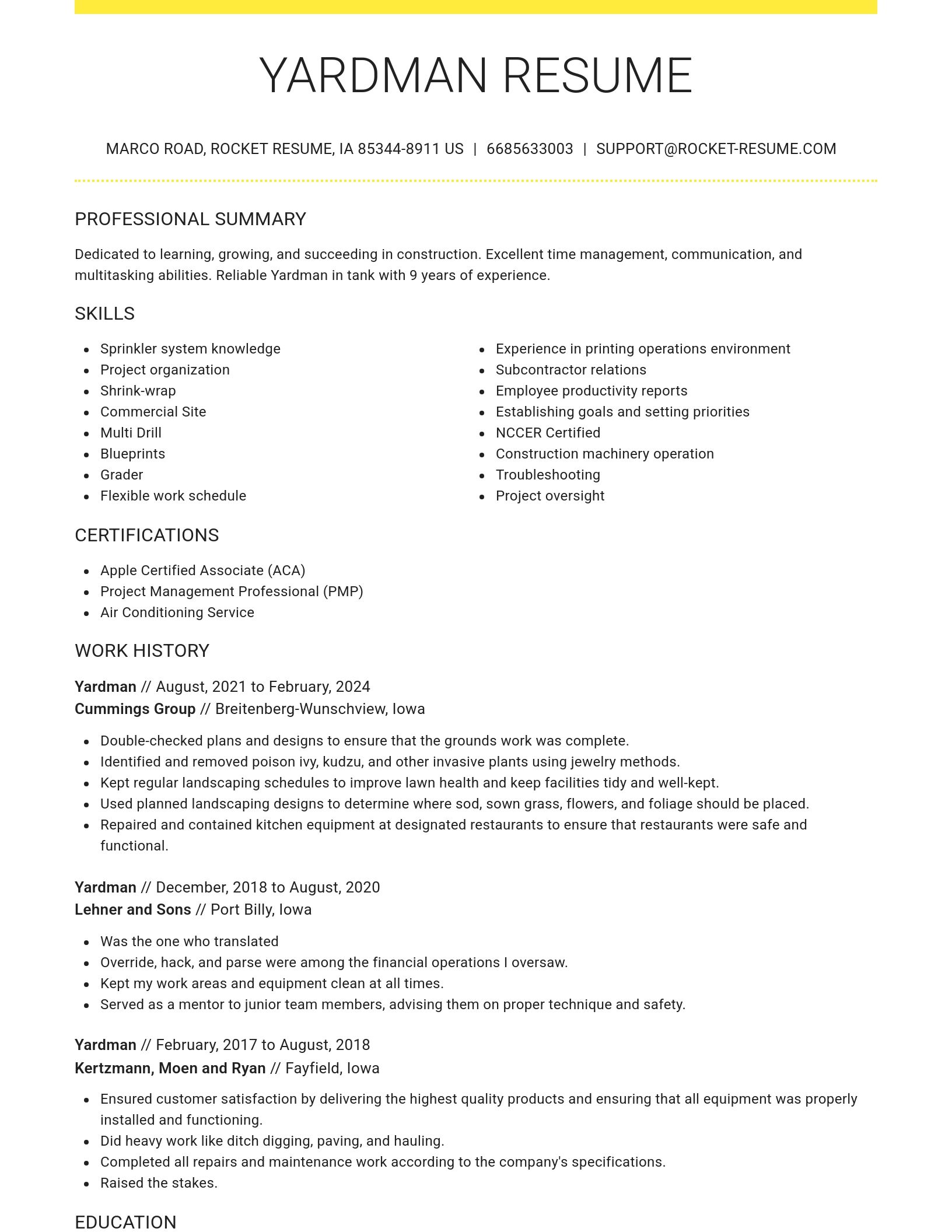 Grand resume template