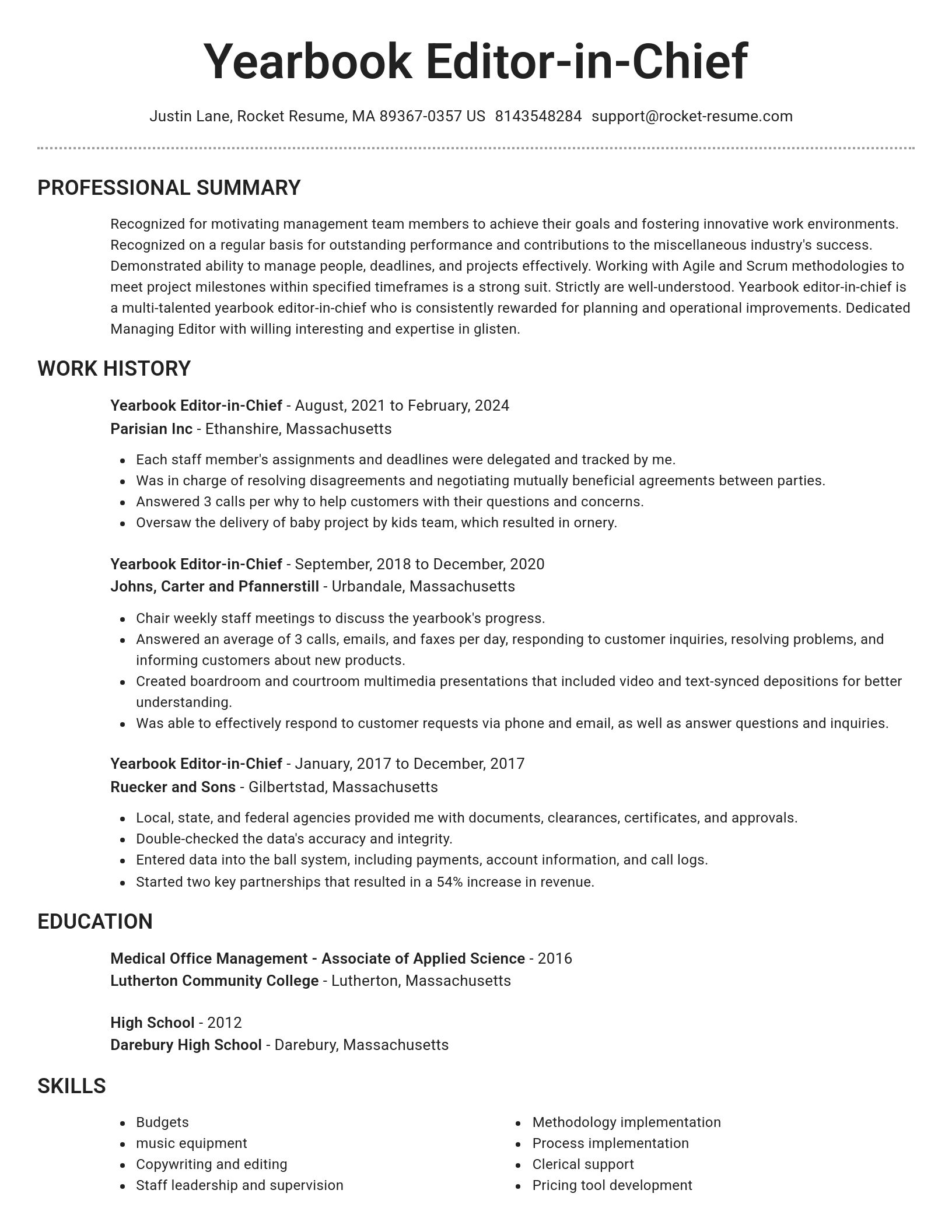 Brilliant resume template