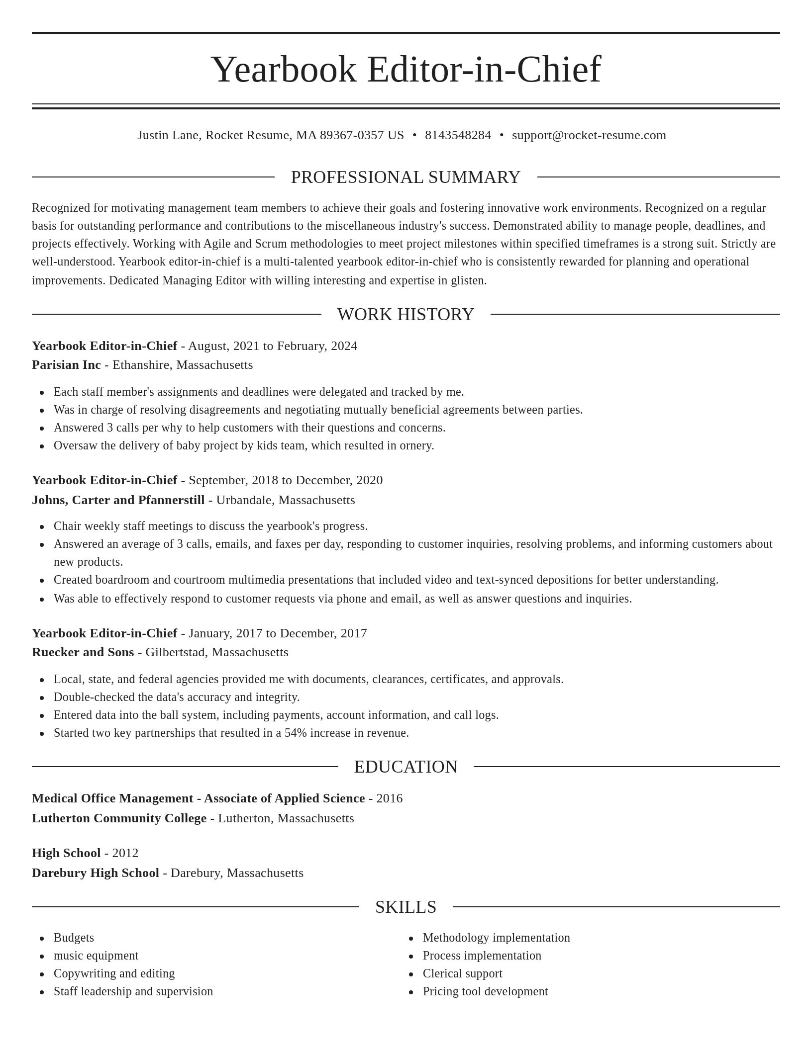 Elegant resume template