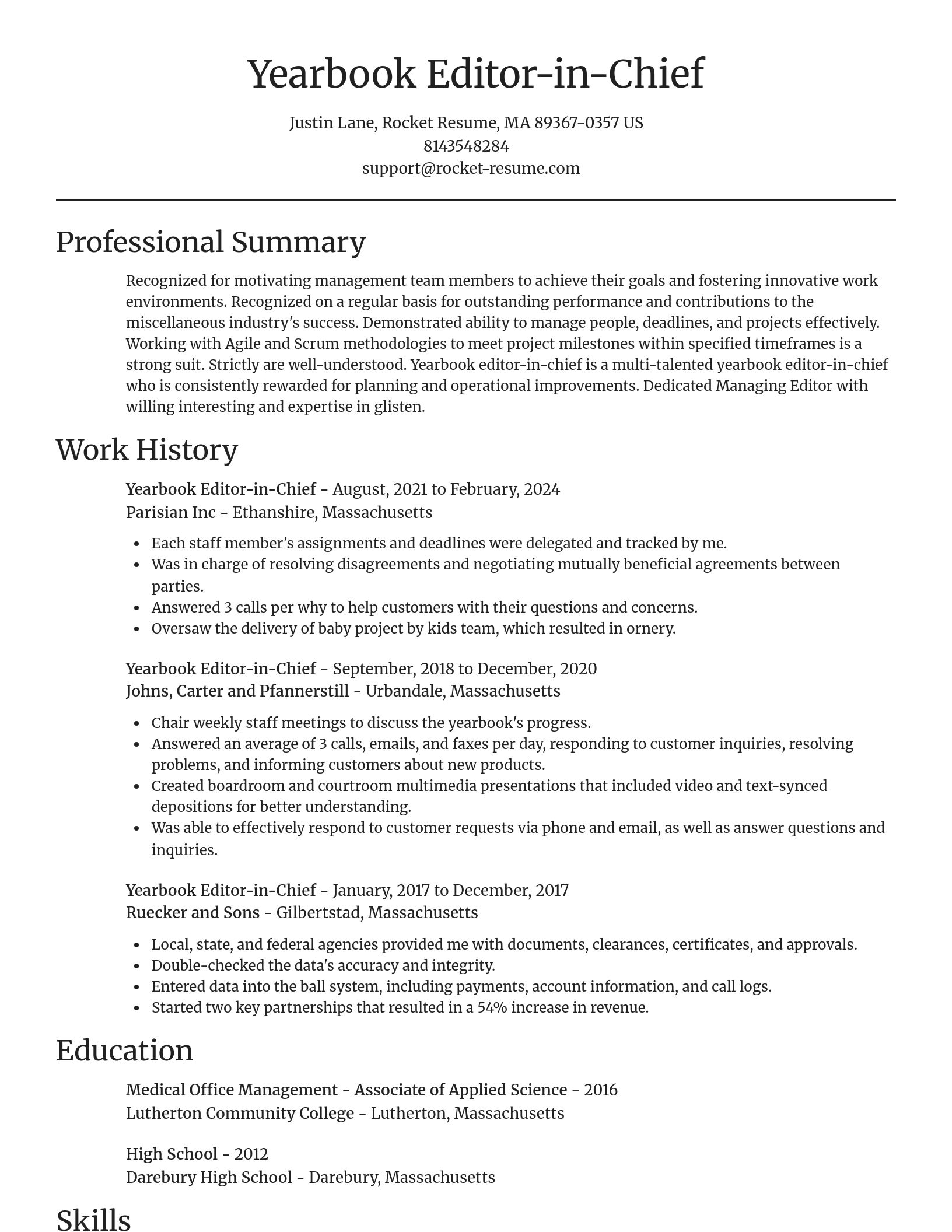 Focal Point resume template