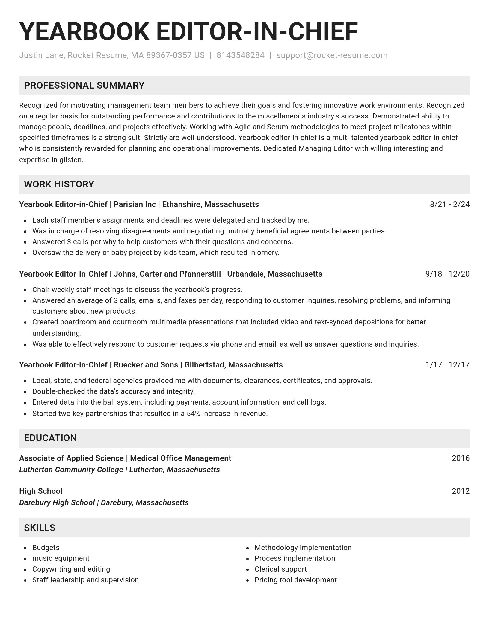 Genius resume template