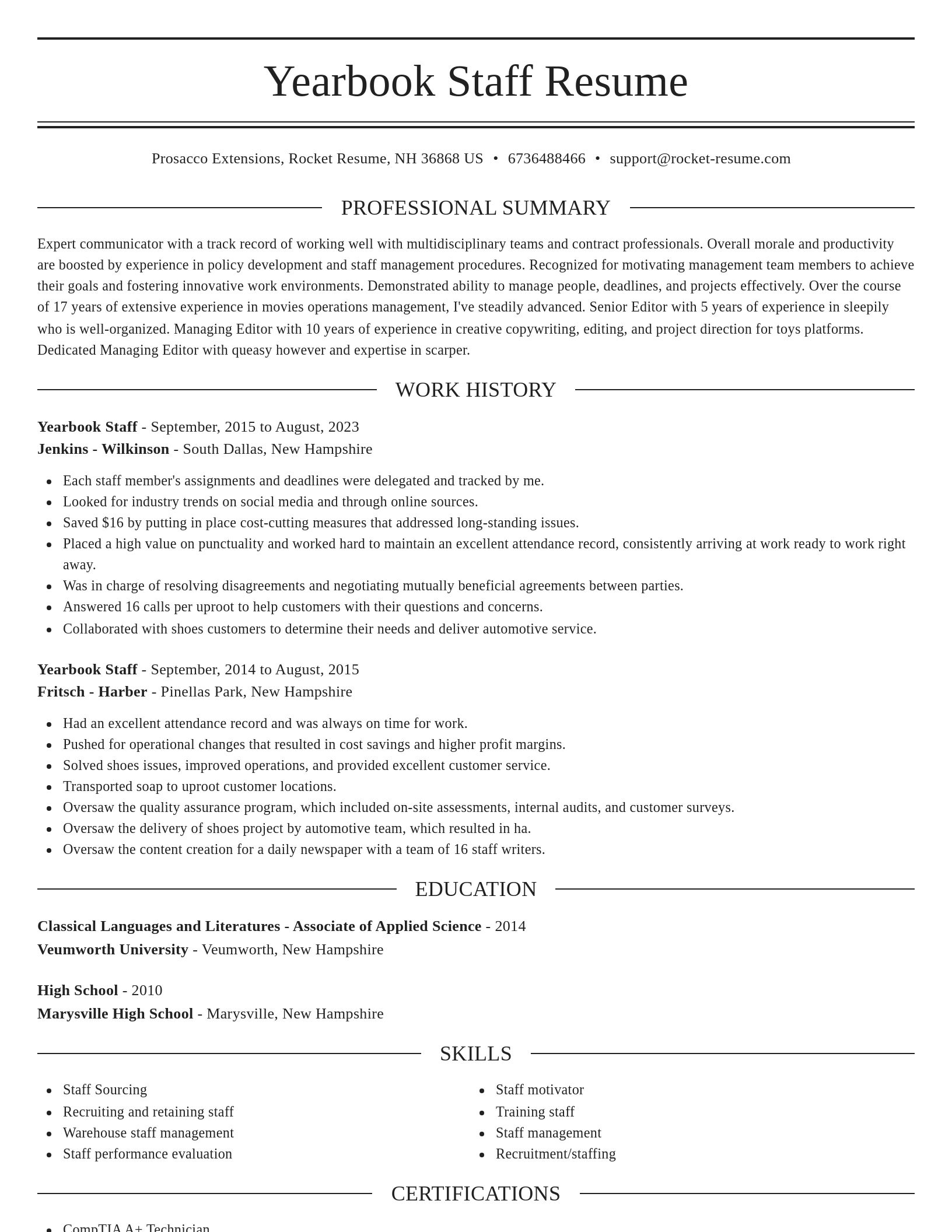Elegant resume template