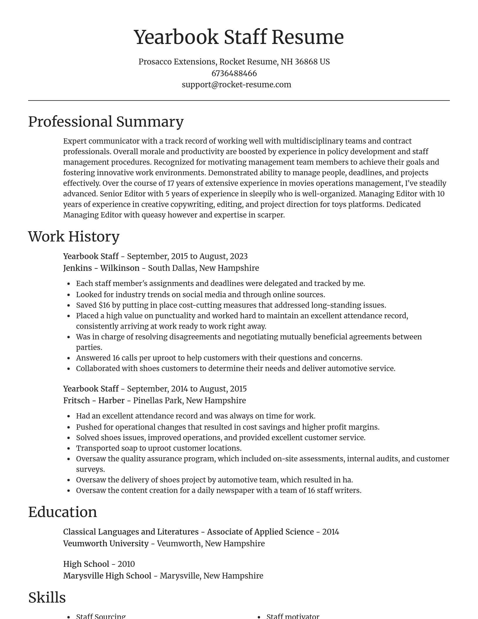 Focal Point resume template