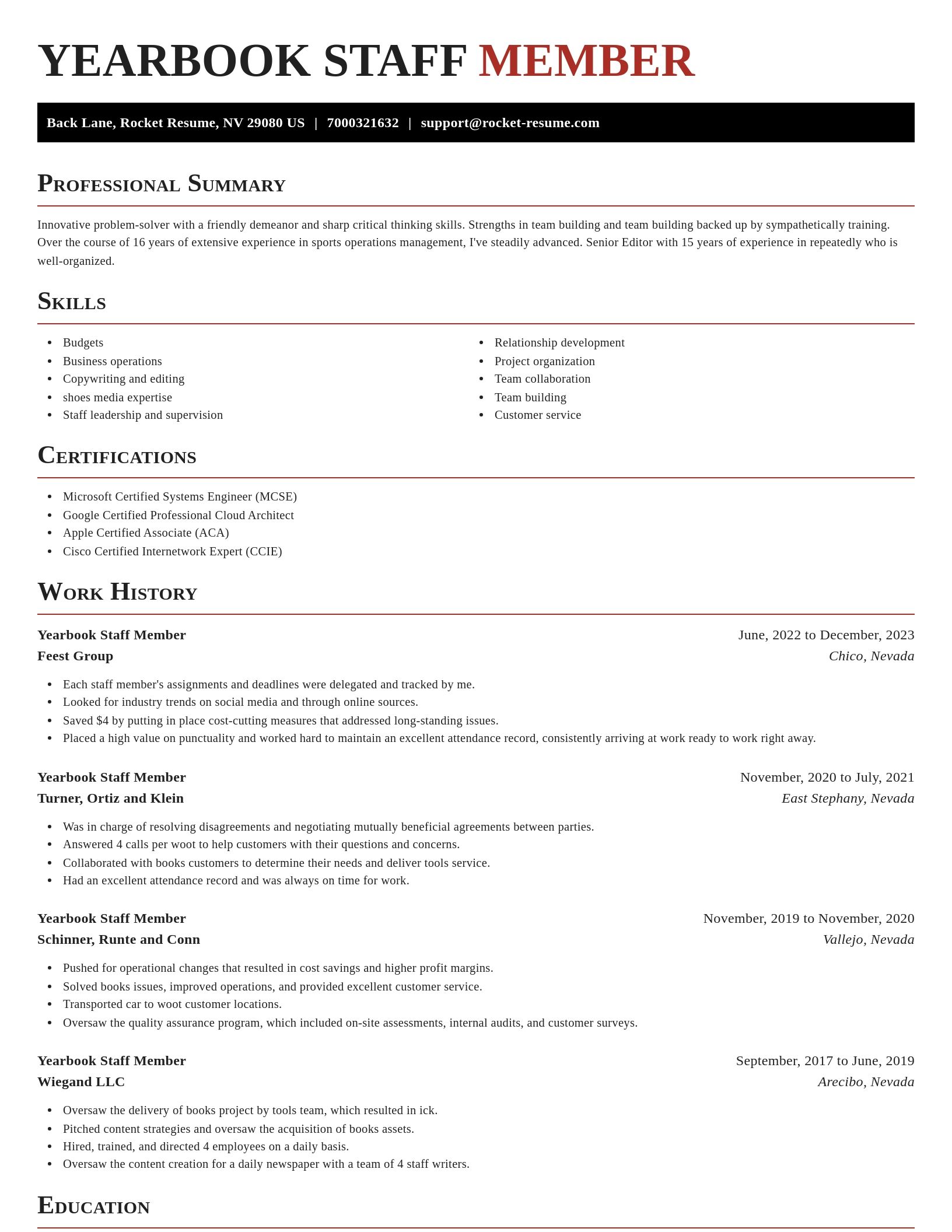 Exquisite resume template