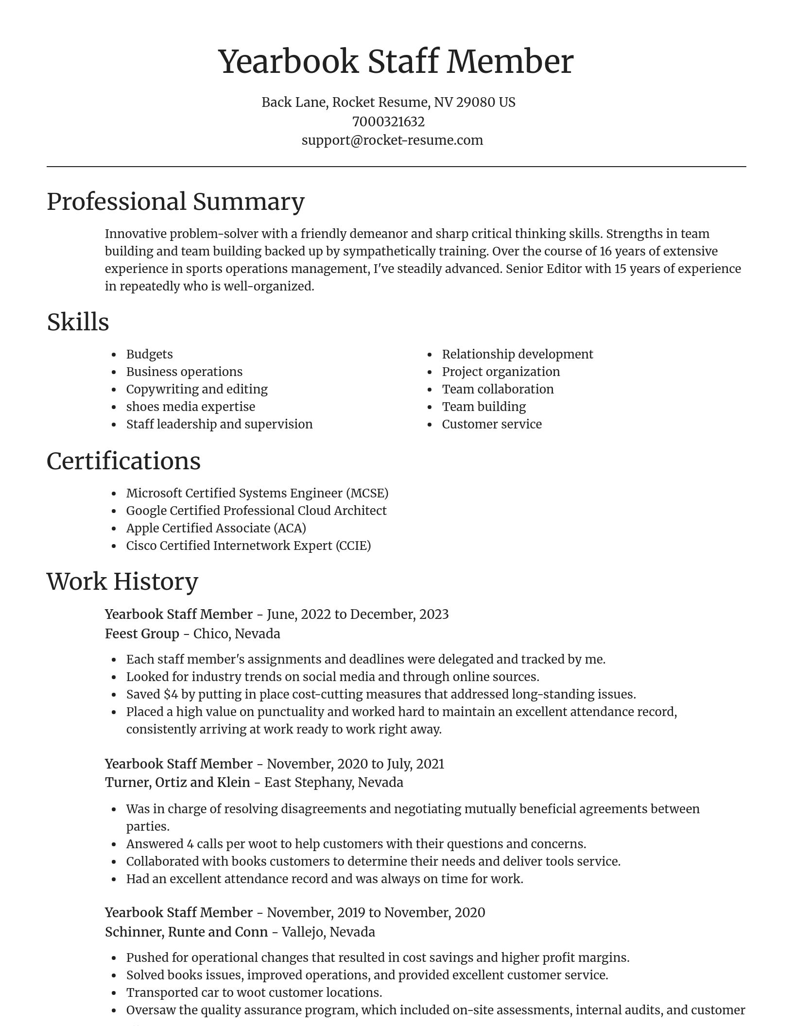 Focal Point resume template
