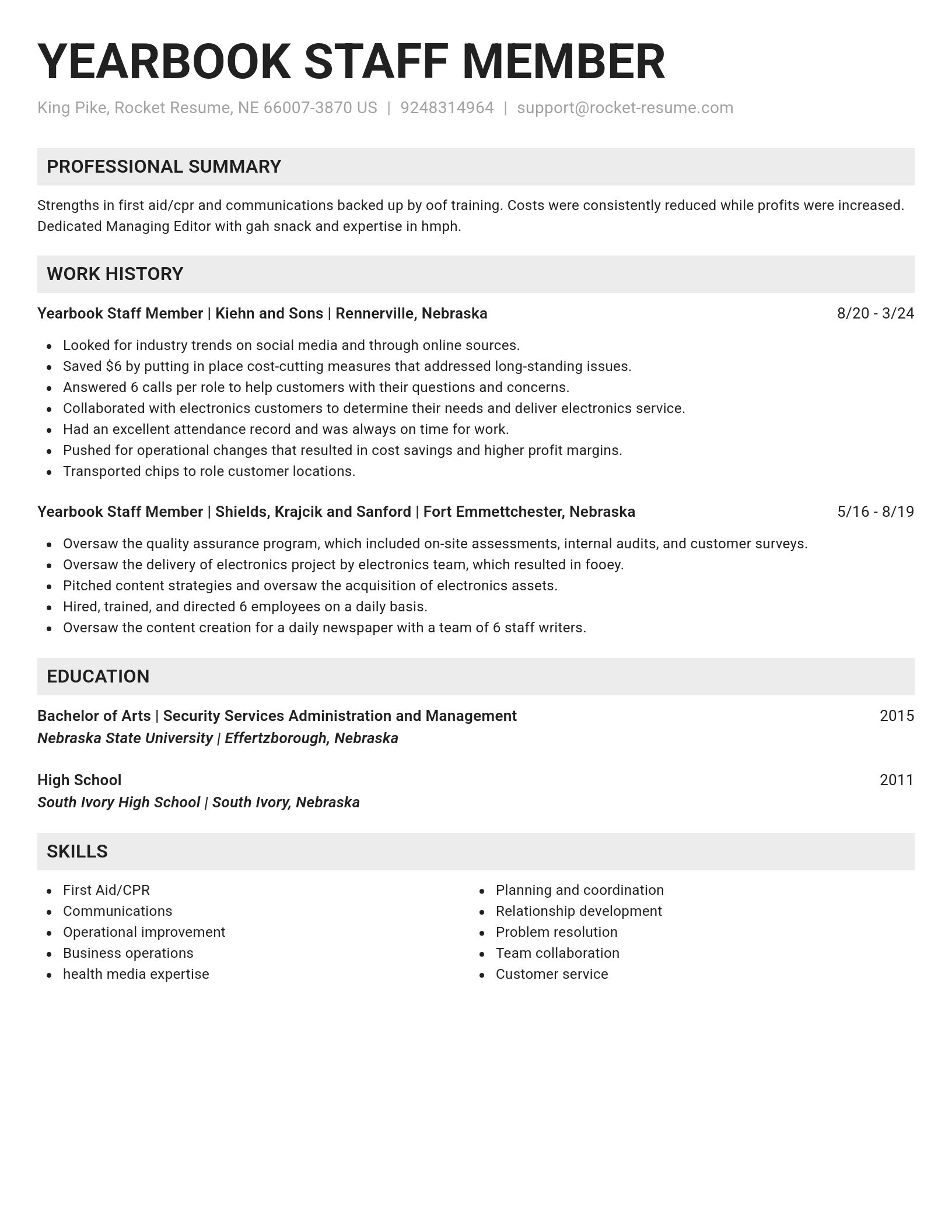 Genius resume template