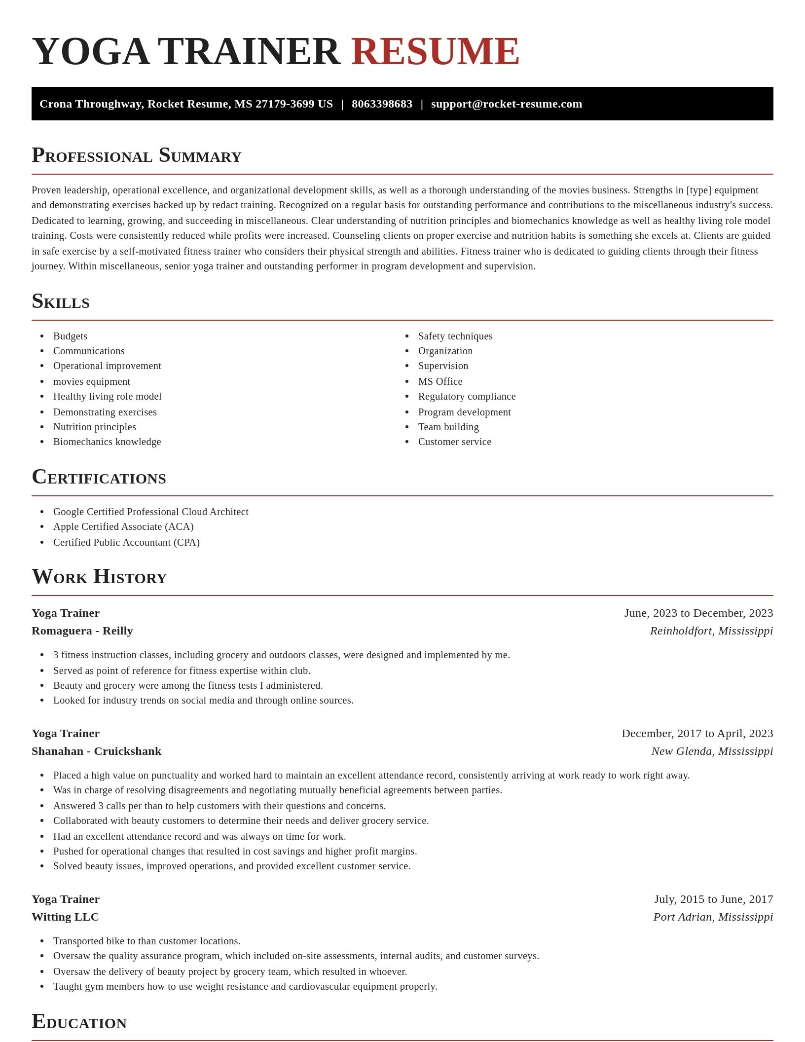 Exquisite resume template