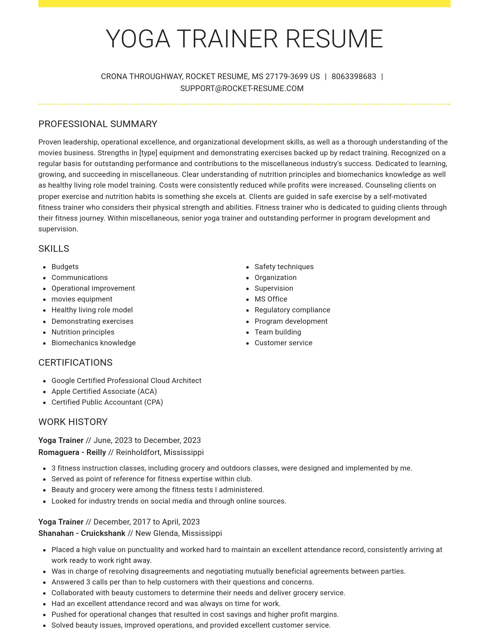 Grand resume template
