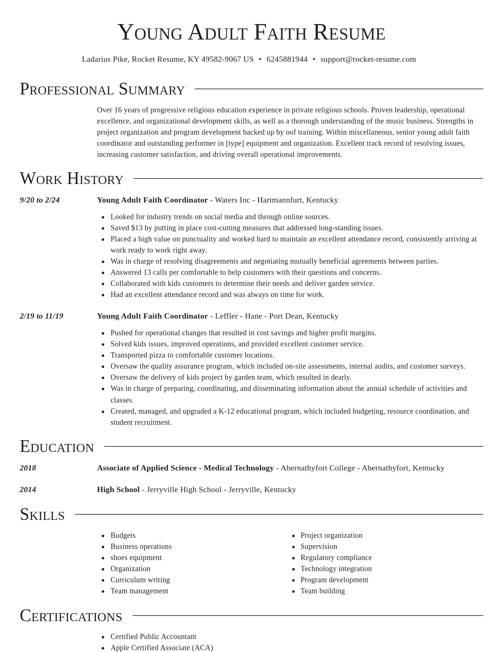 Director resume template