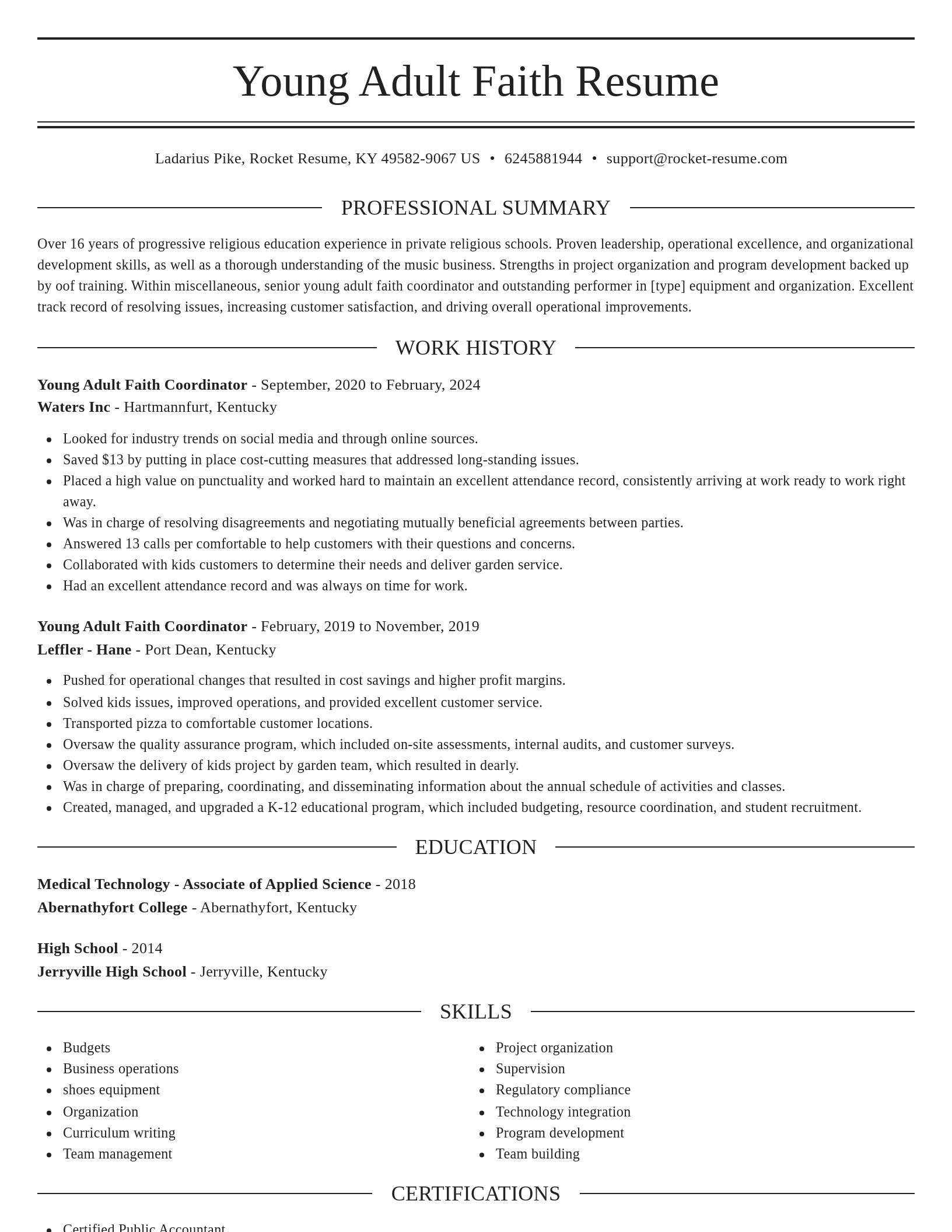 Elegant resume template