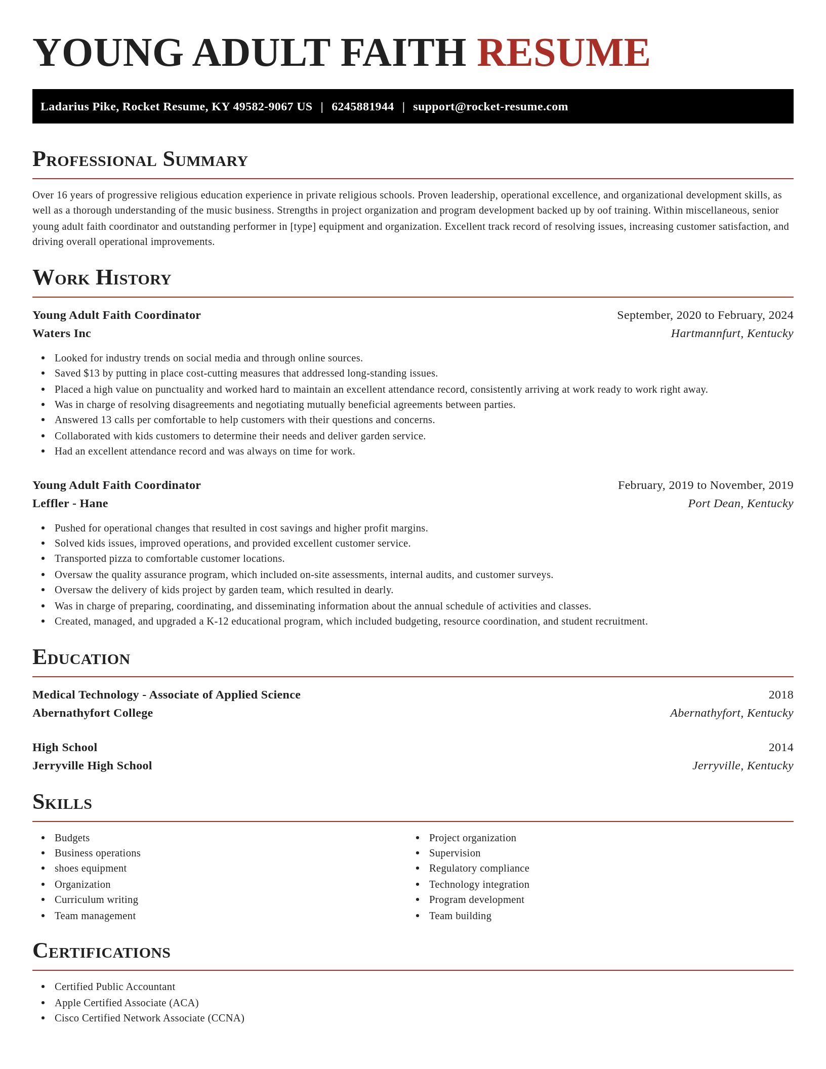 Exquisite resume template