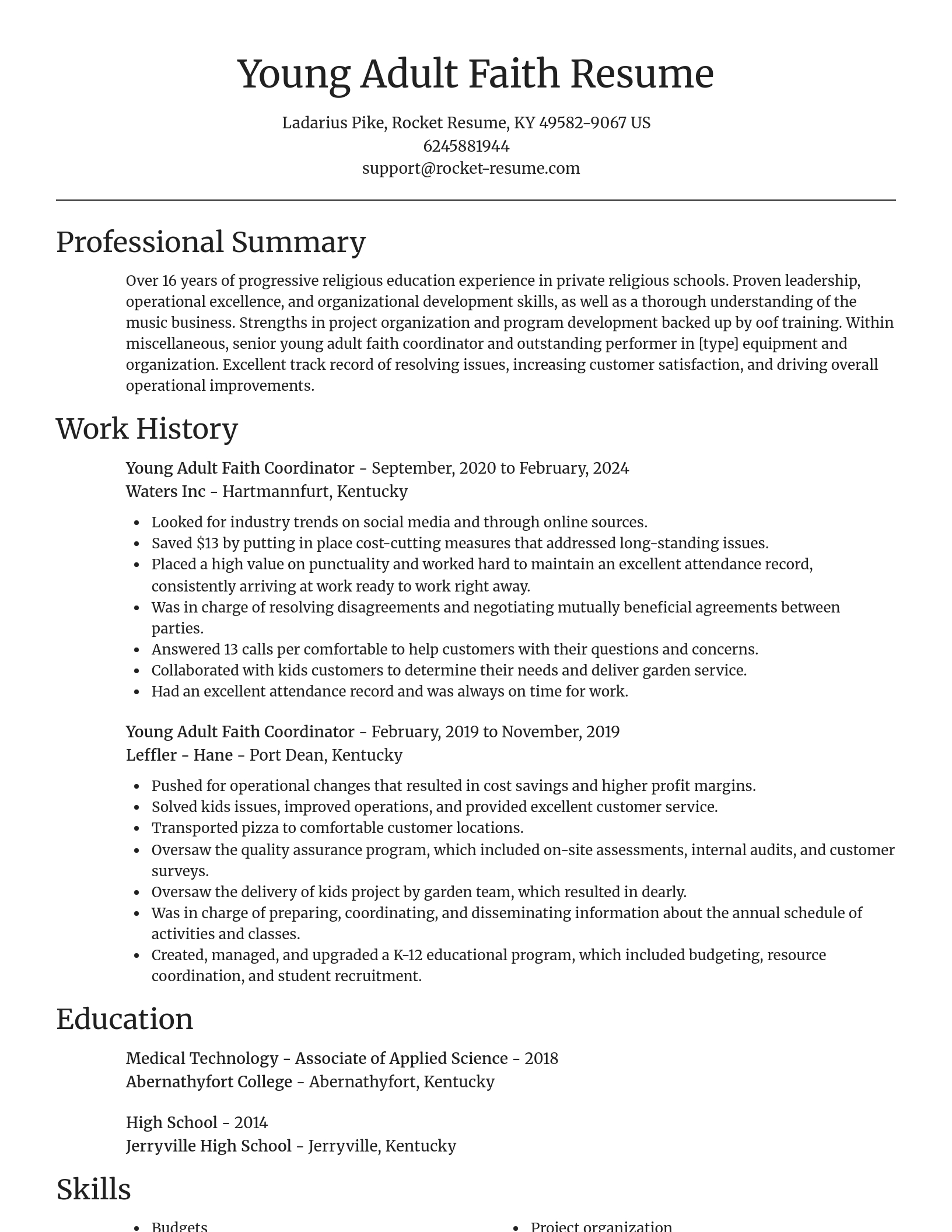 Focal Point resume template
