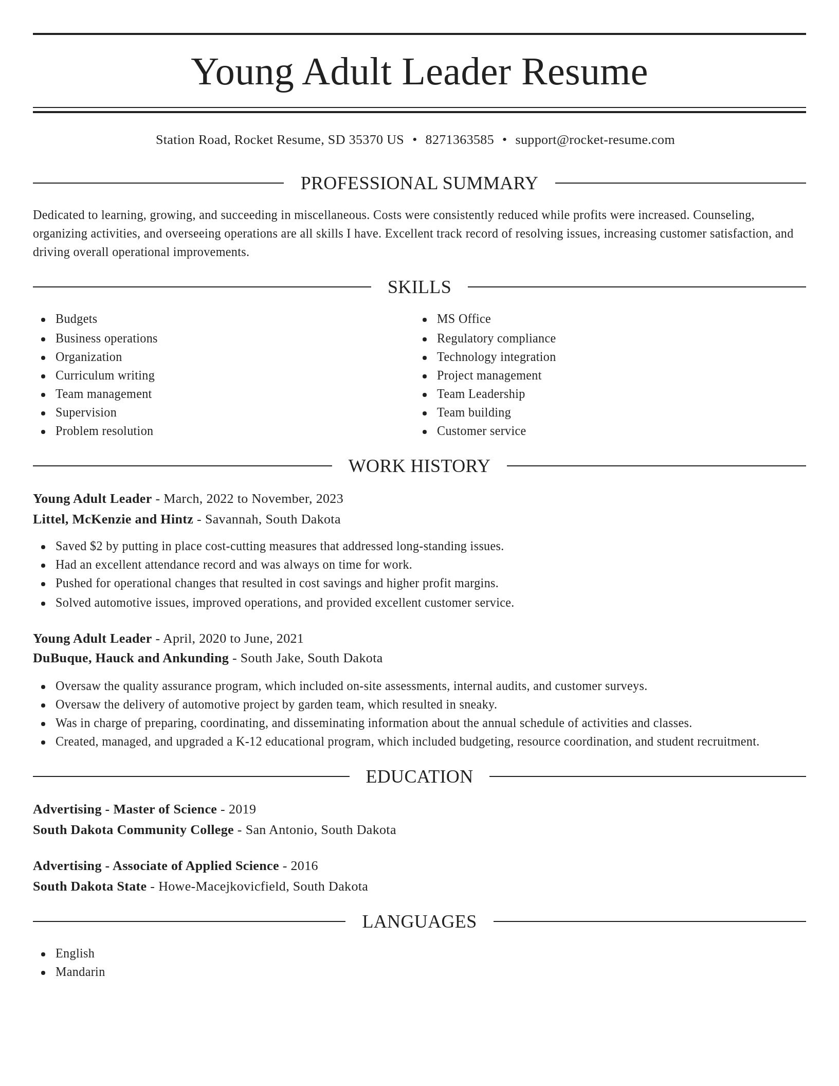 Elegant resume template