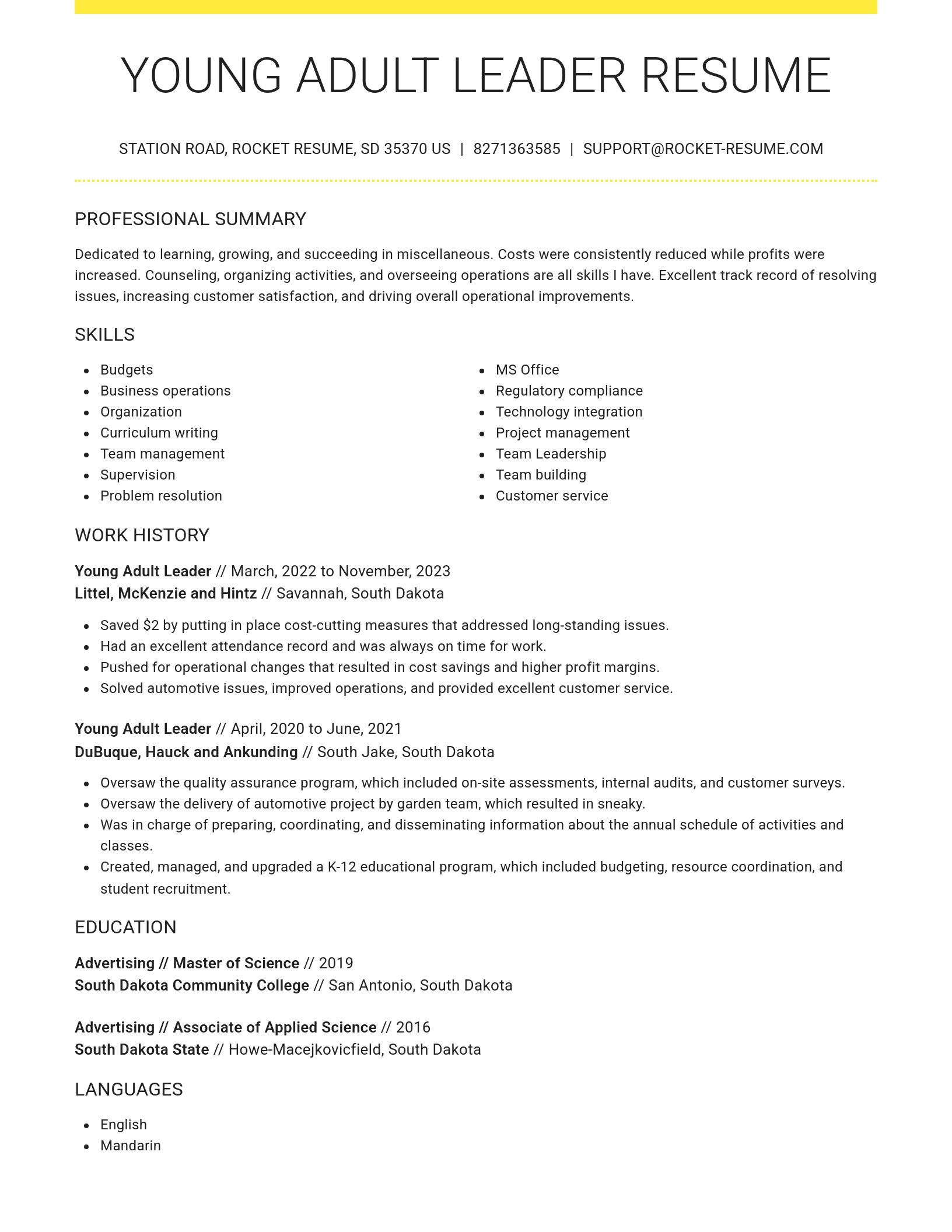 Grand resume template