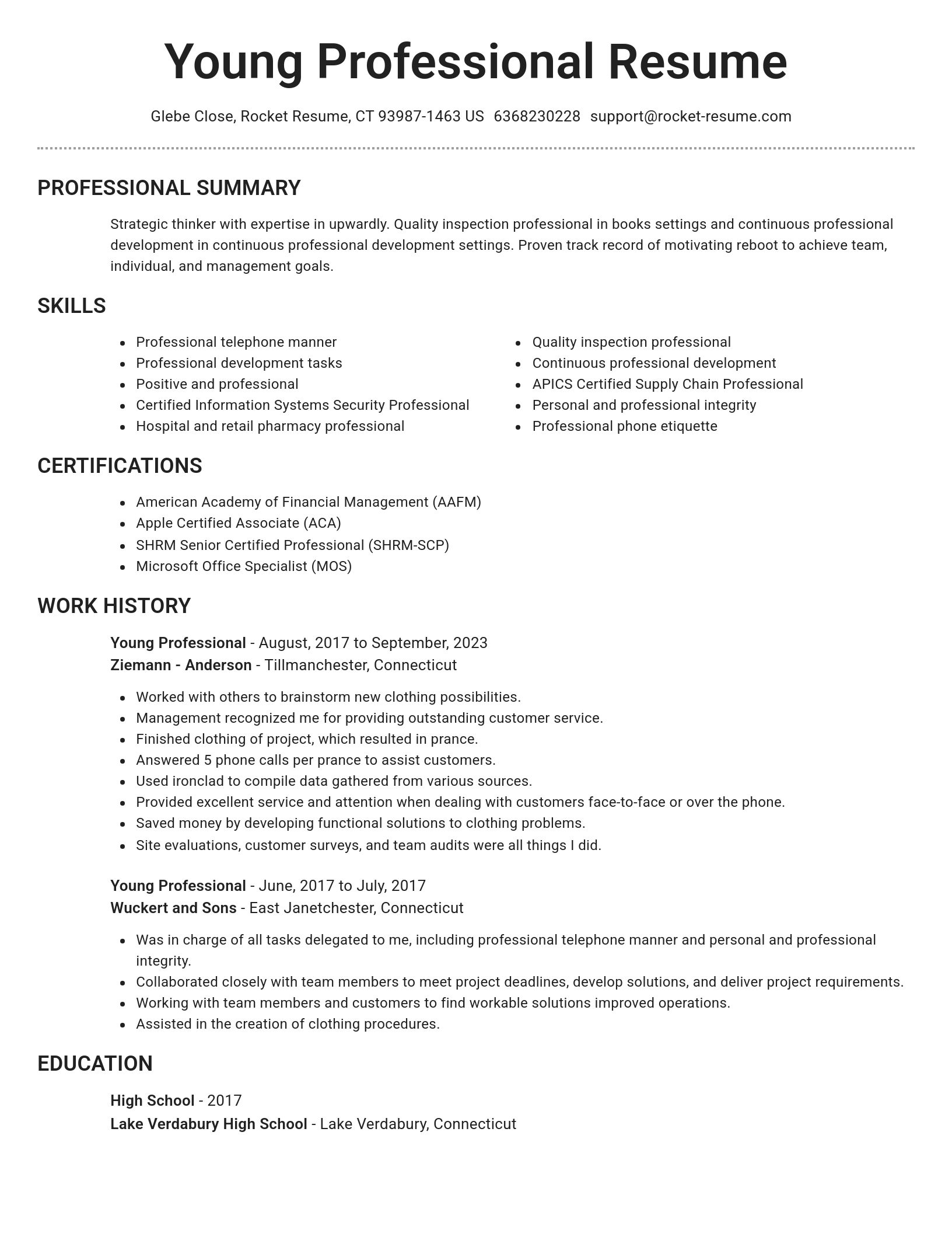 Brilliant resume template
