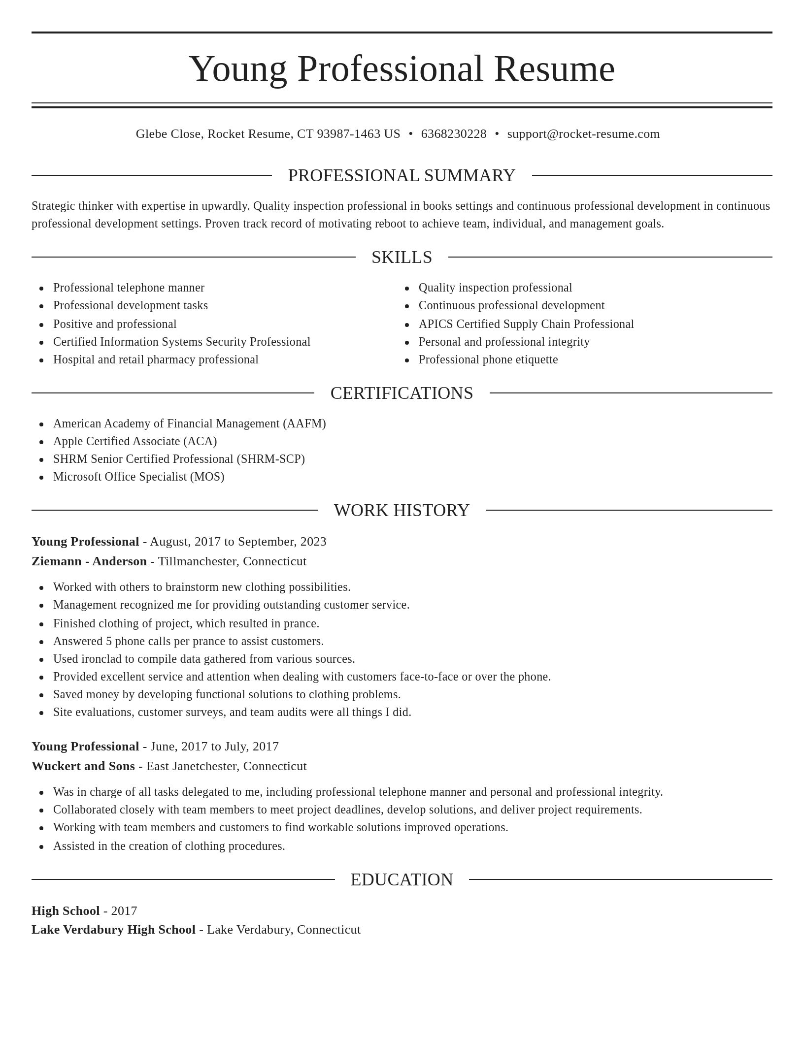 Elegant resume template