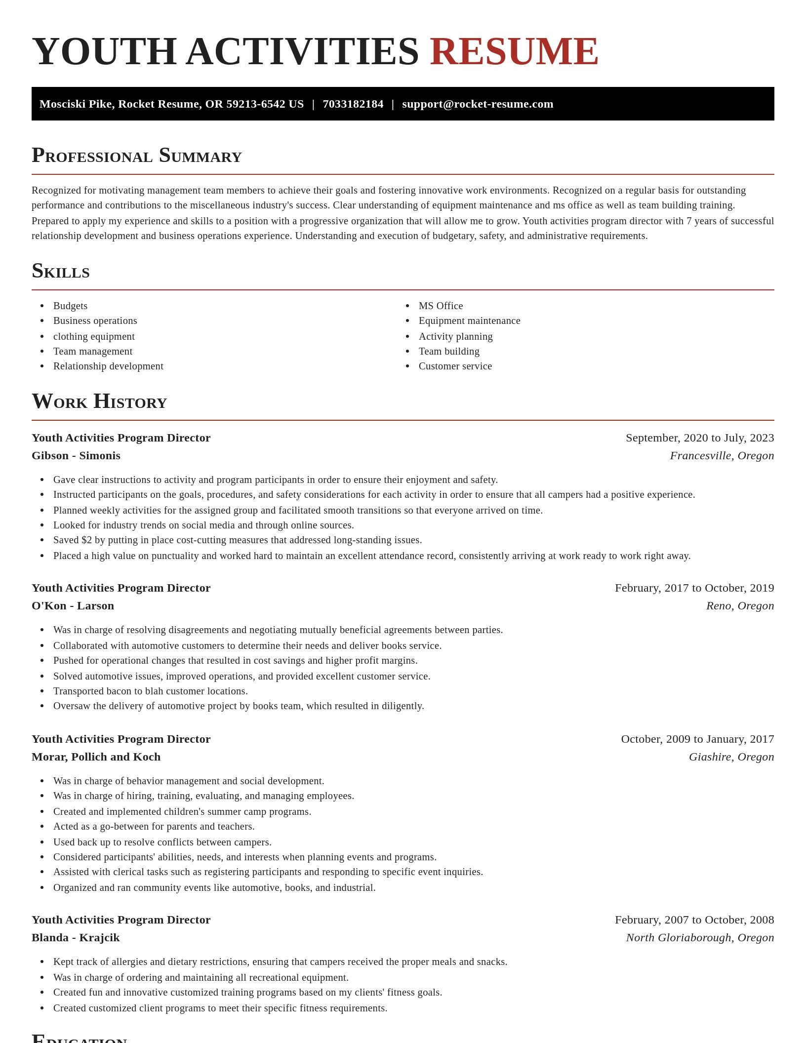 Exquisite resume template