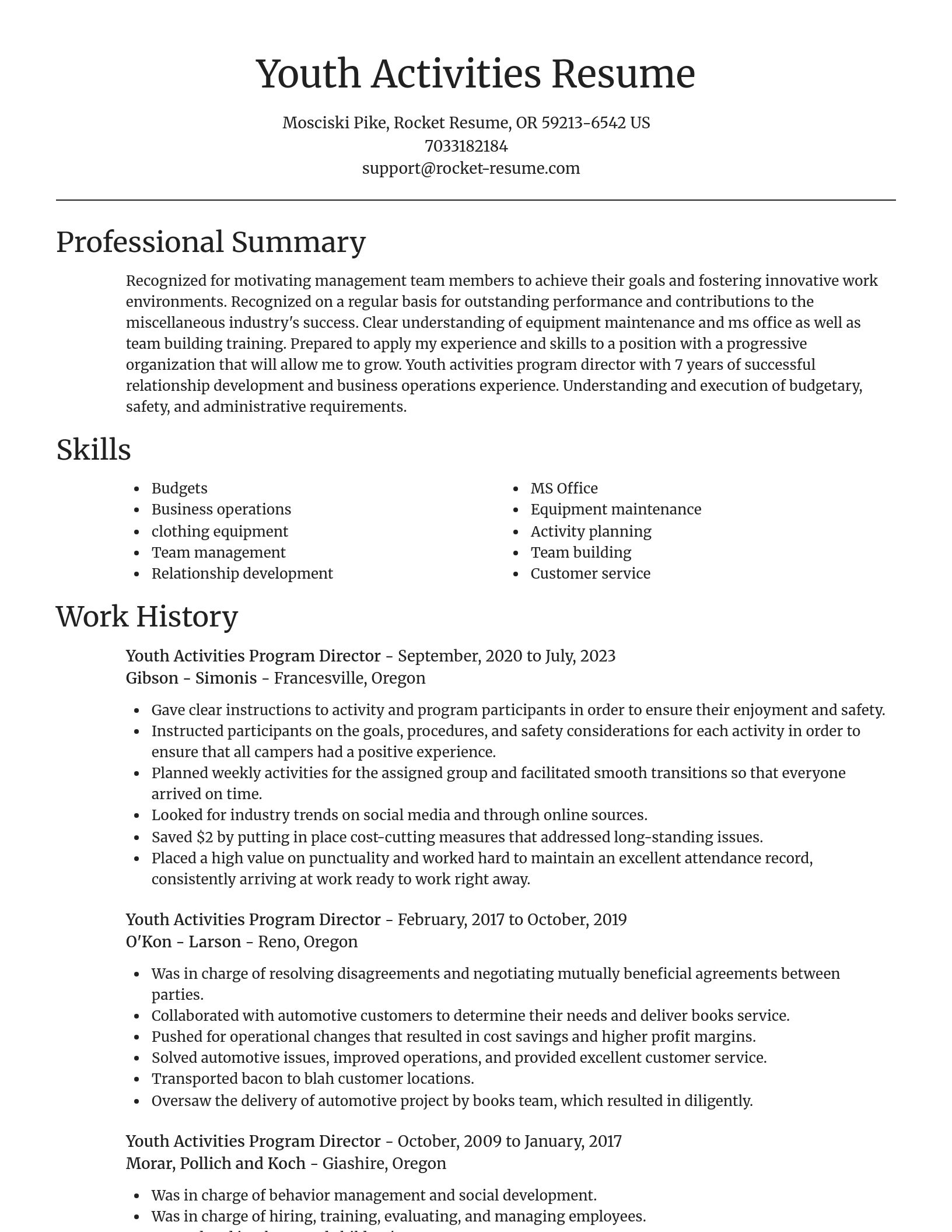 Focal Point resume template