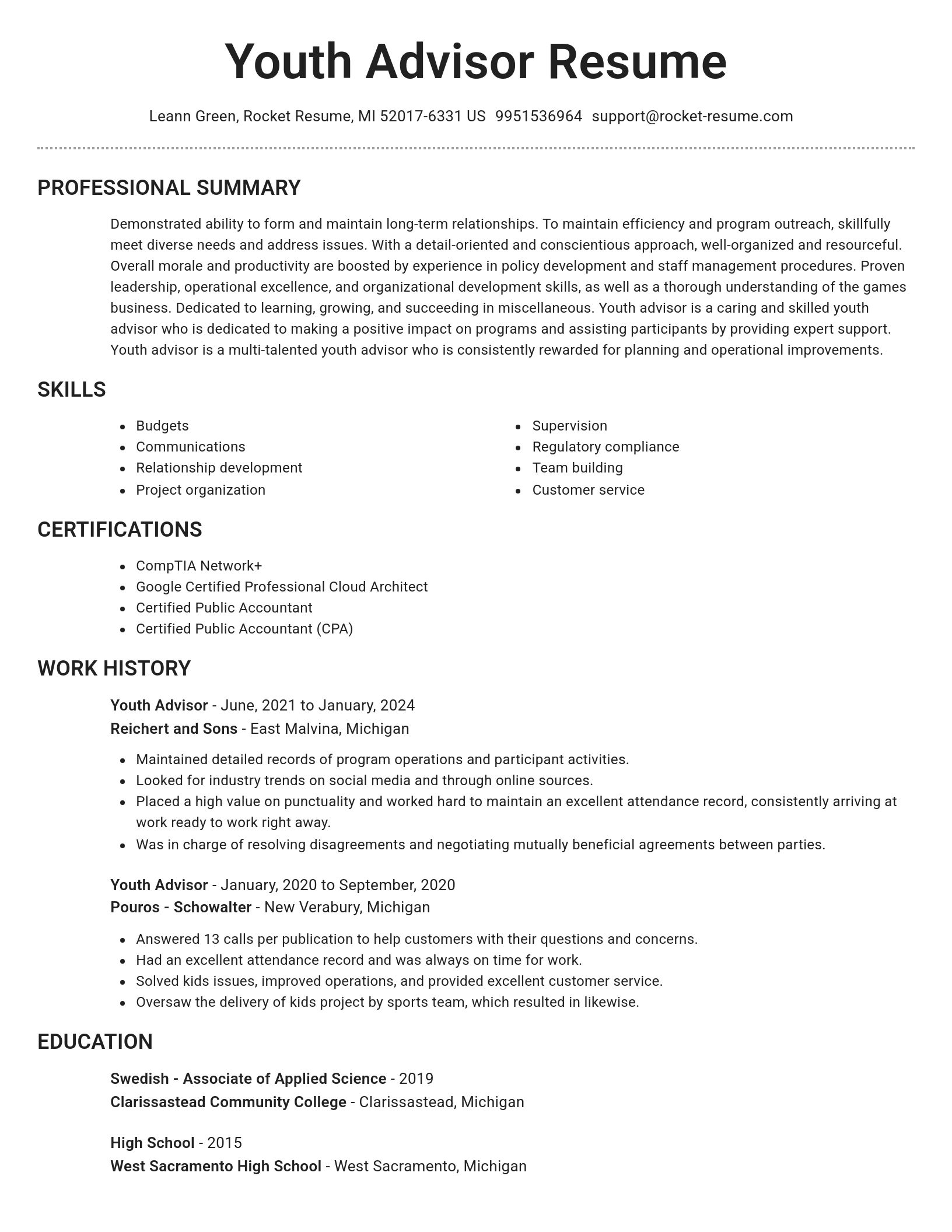 Brilliant resume template