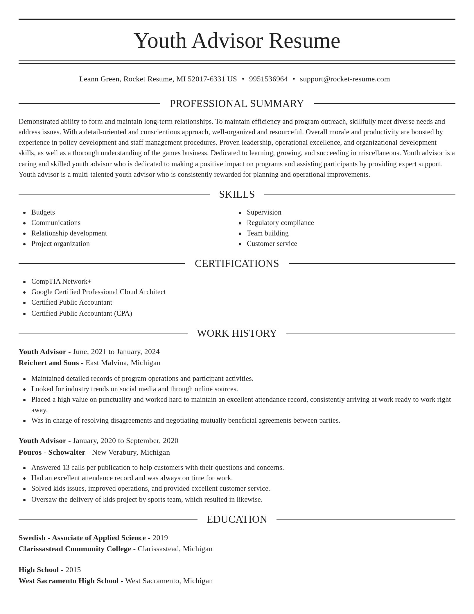 Elegant resume template