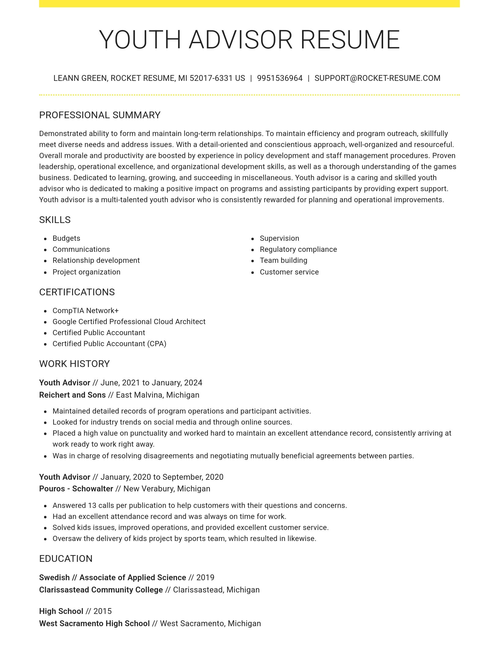 Grand resume template