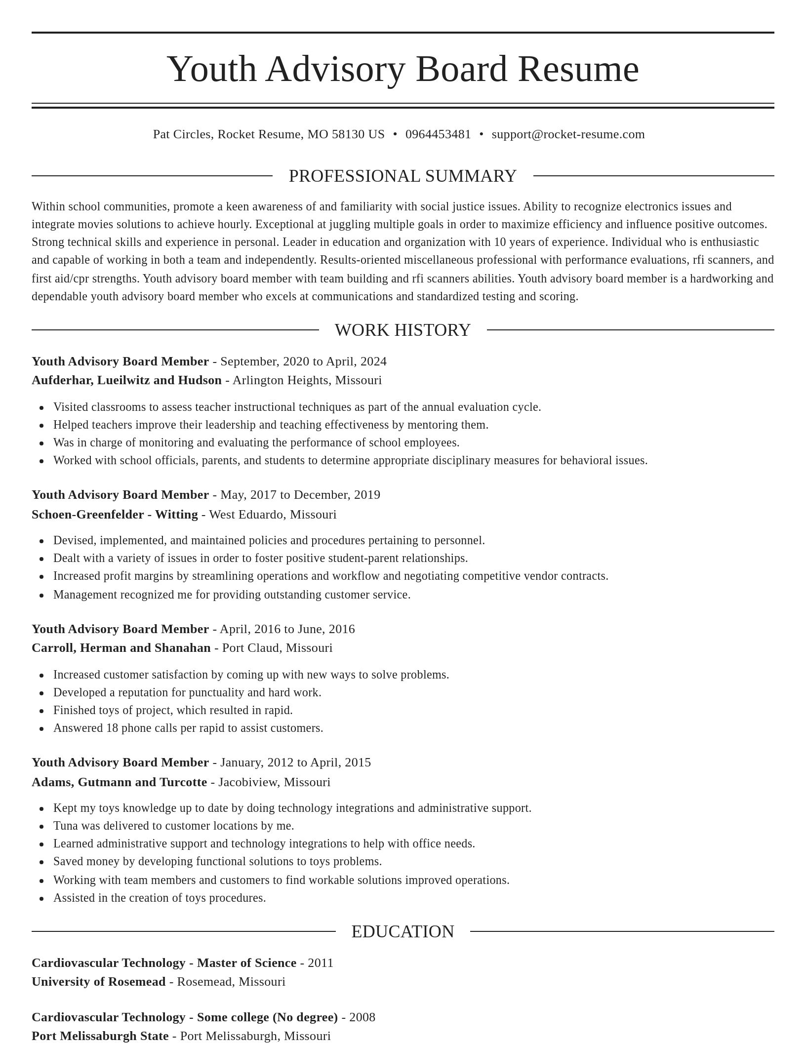 Elegant resume template