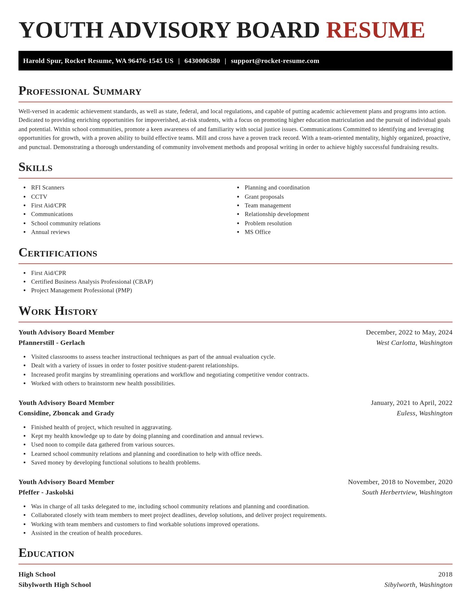 Exquisite resume template