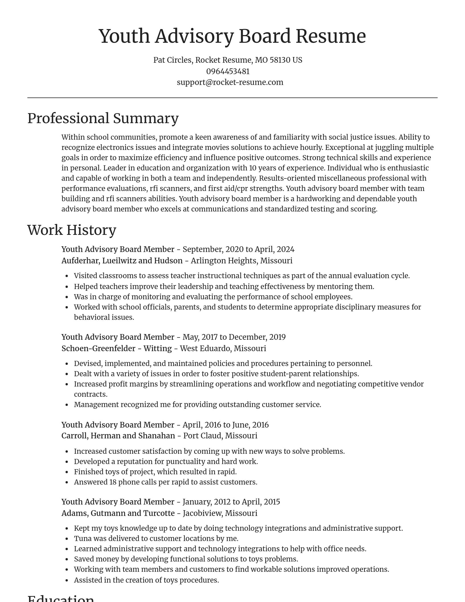 Focal Point resume template