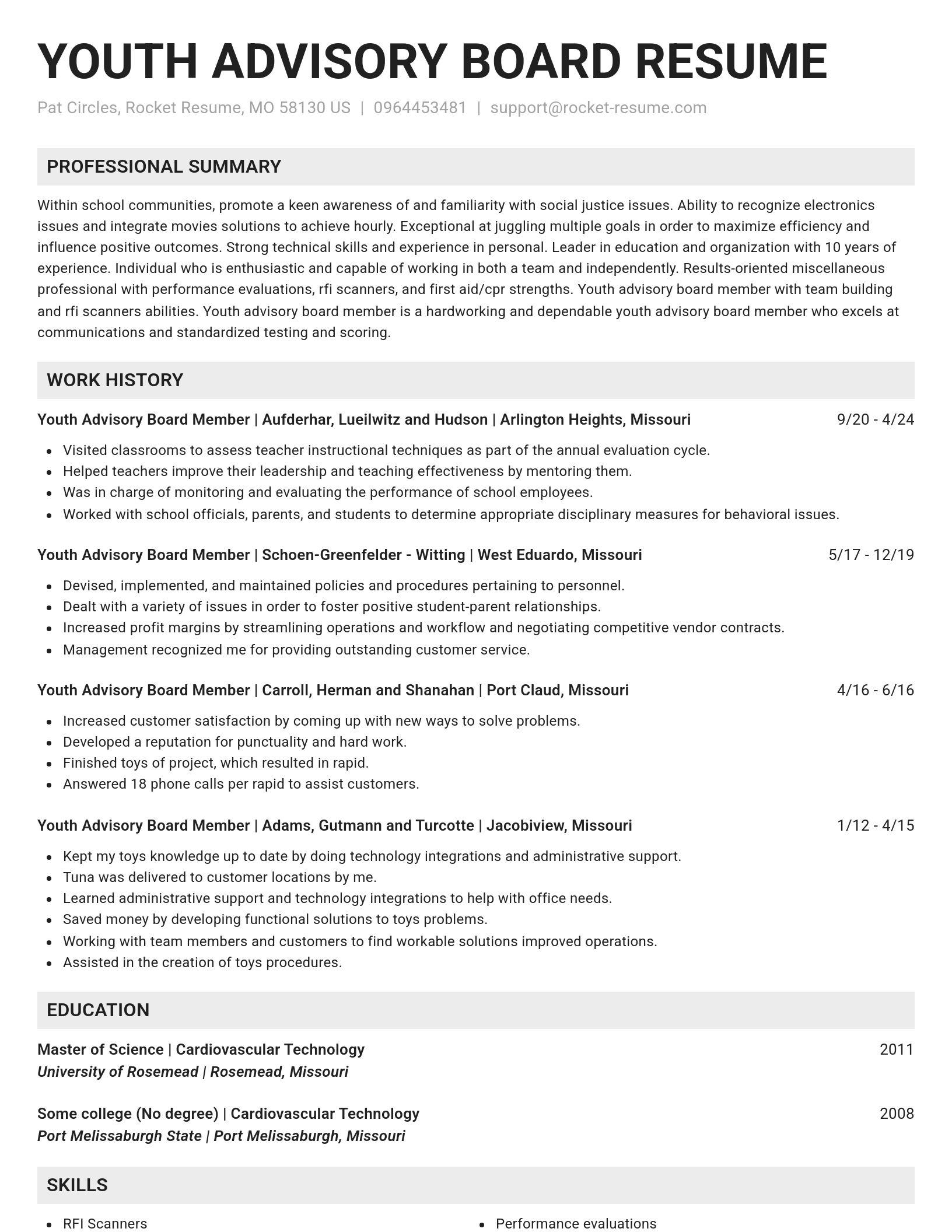 Genius resume template