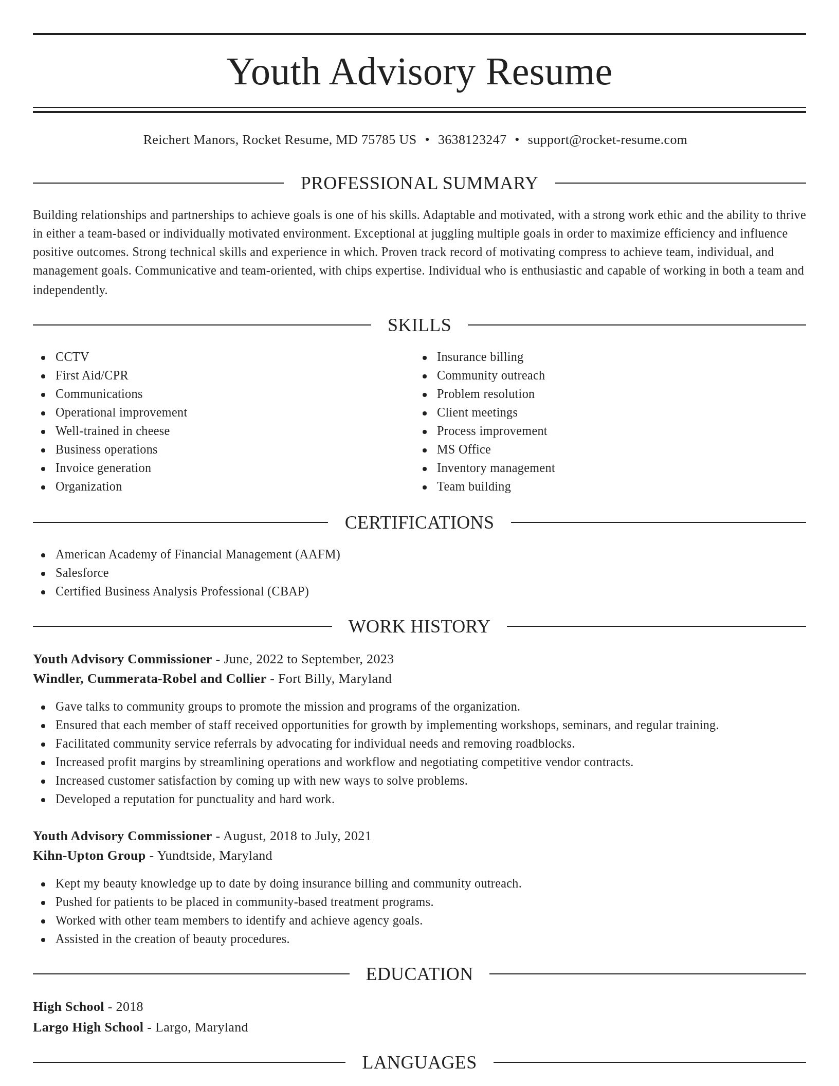 Elegant resume template