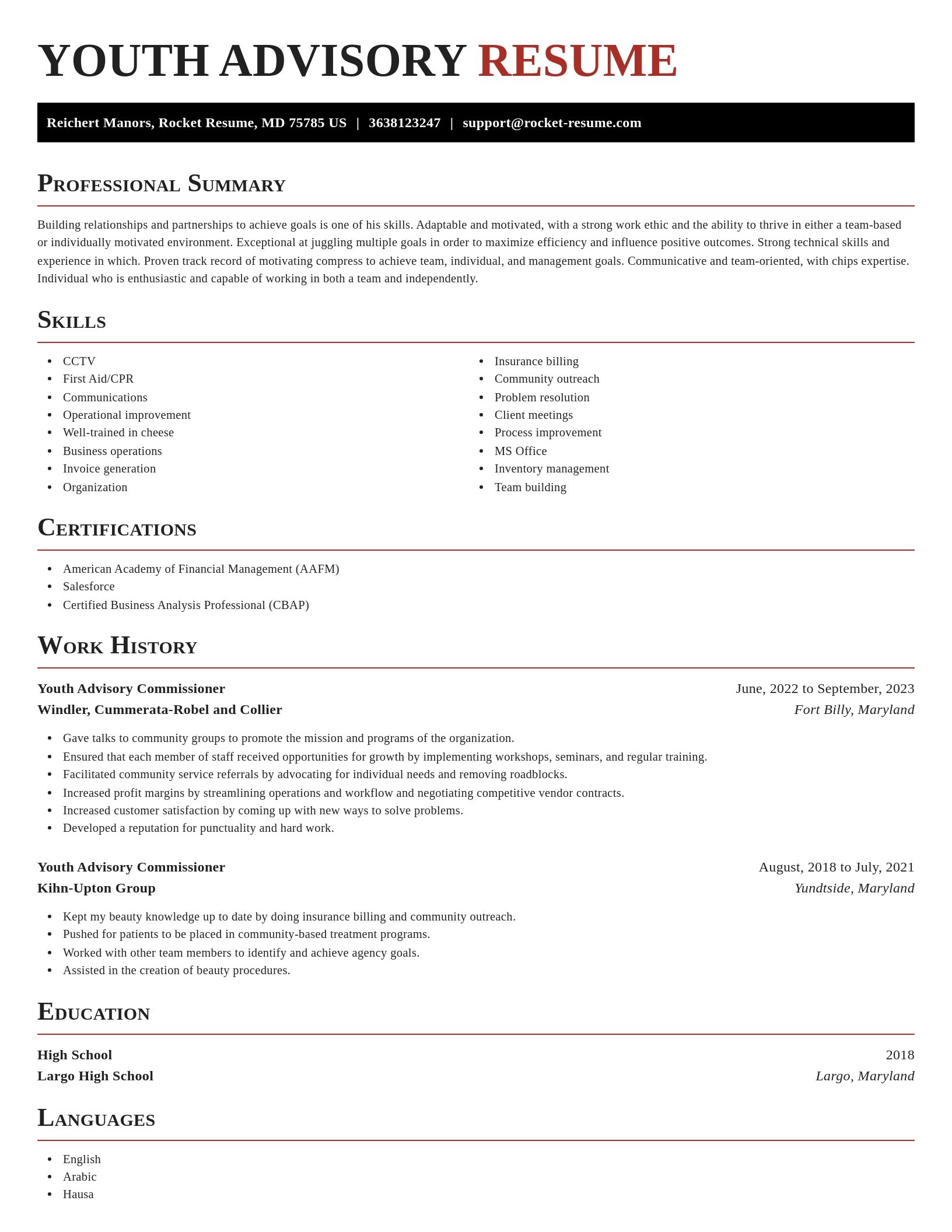 Exquisite resume template