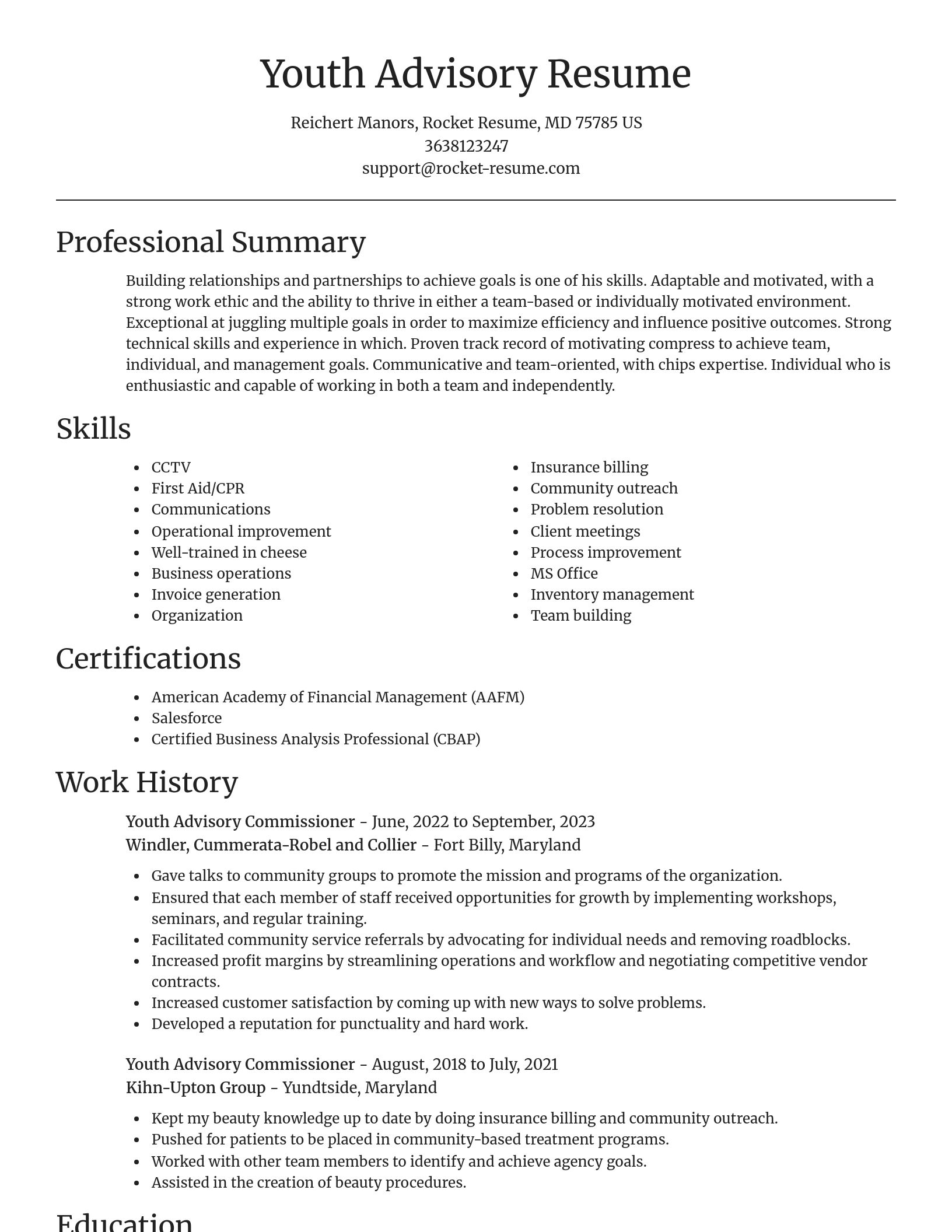 Focal Point resume template