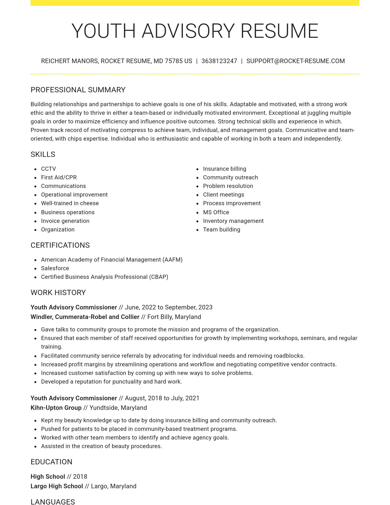 Grand resume template
