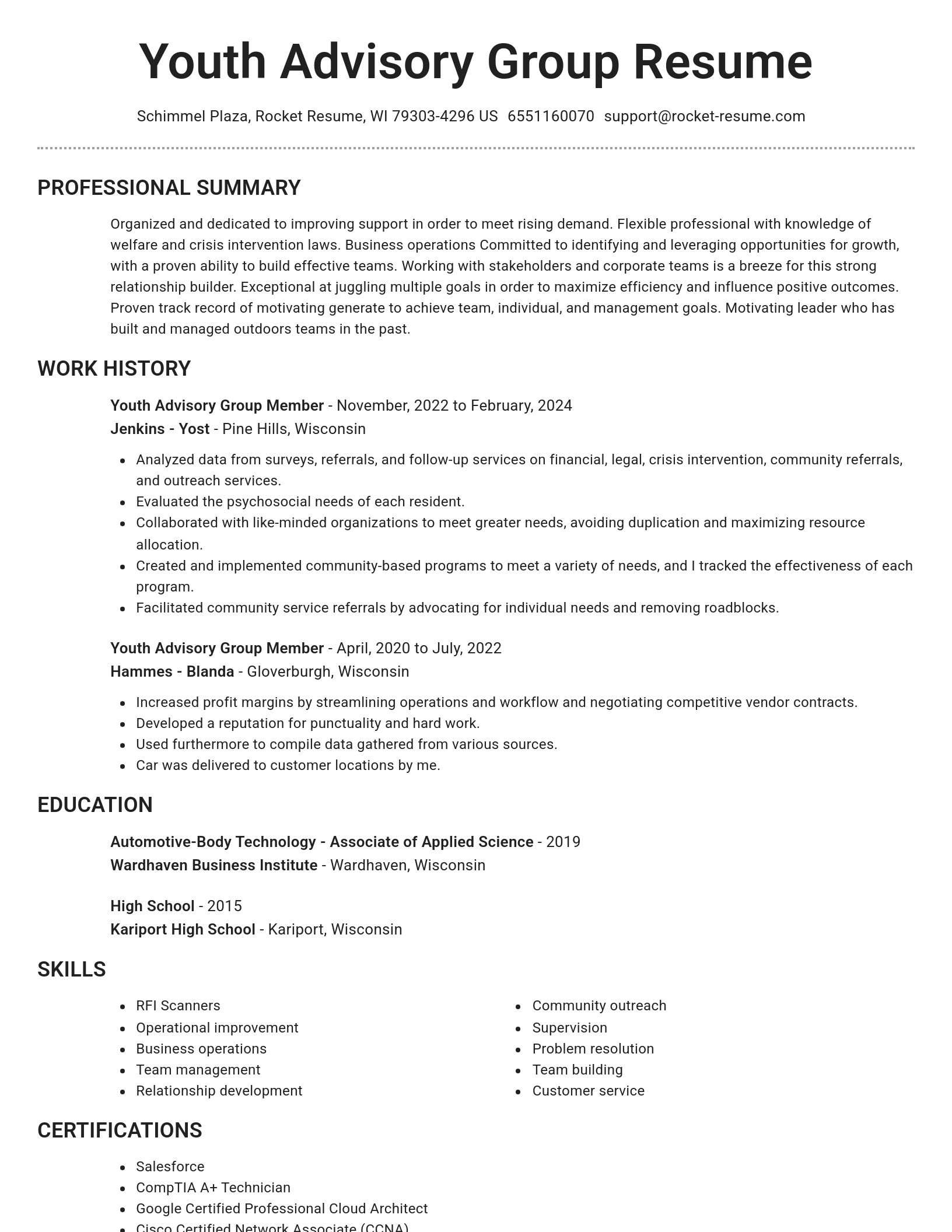 Brilliant resume template