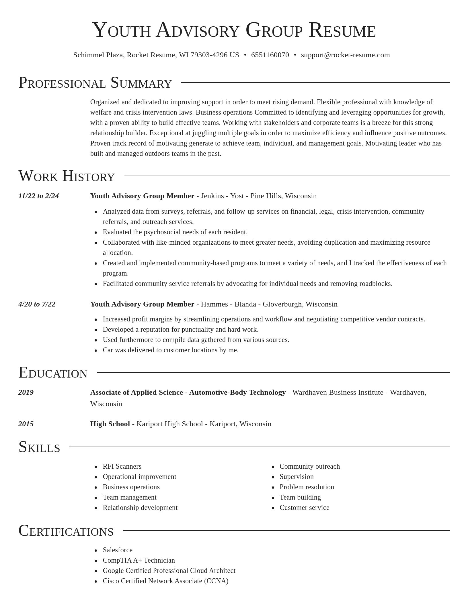 Director resume template