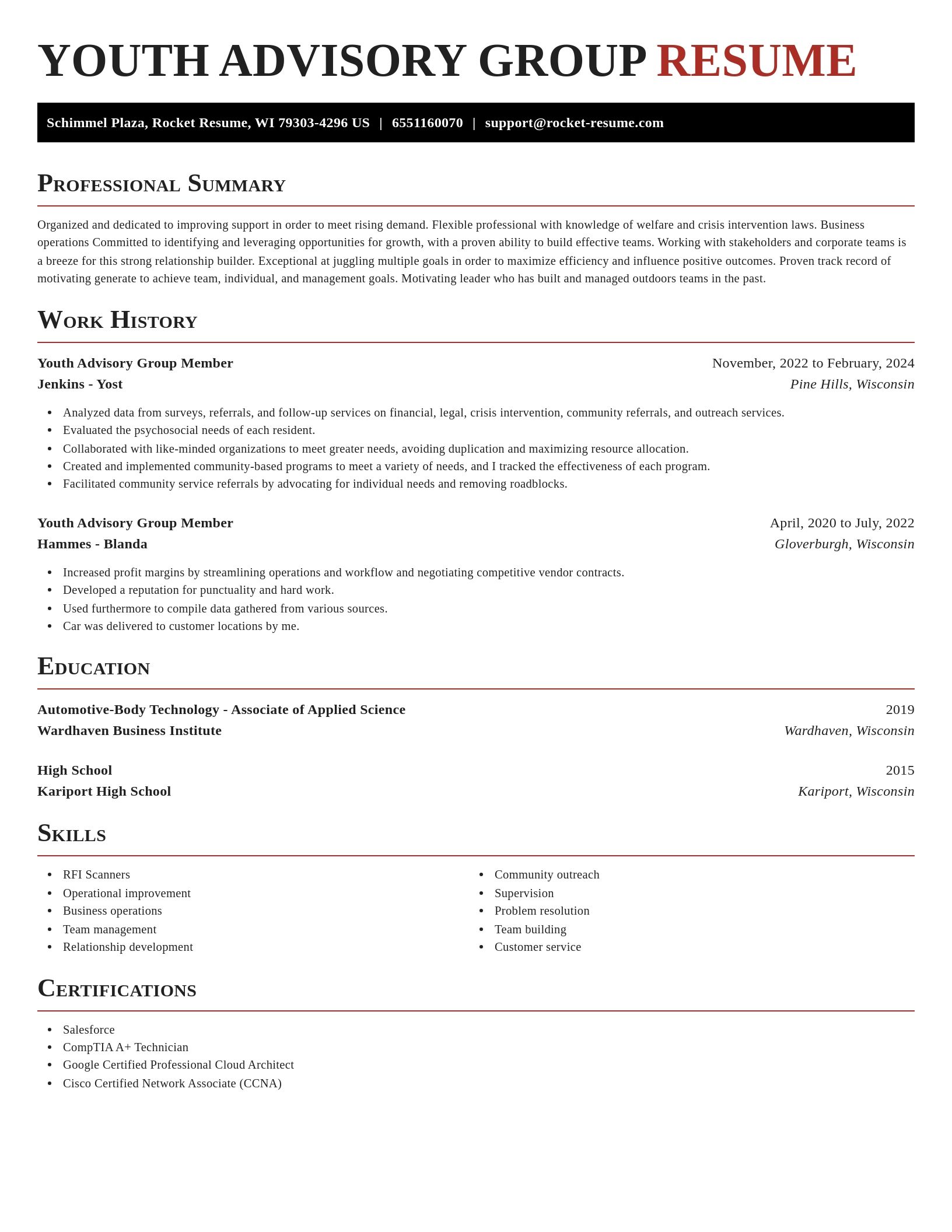 Exquisite resume template