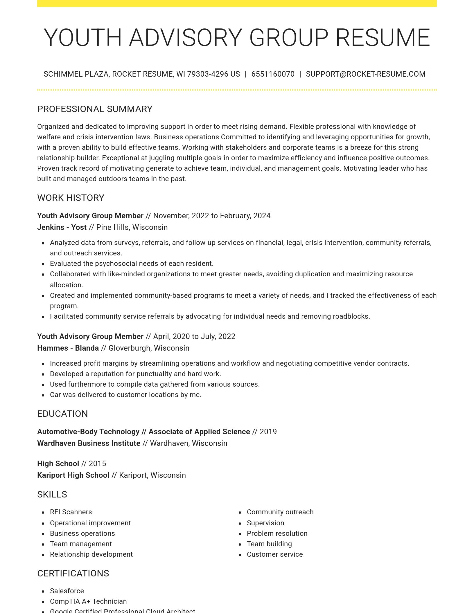 Grand resume template