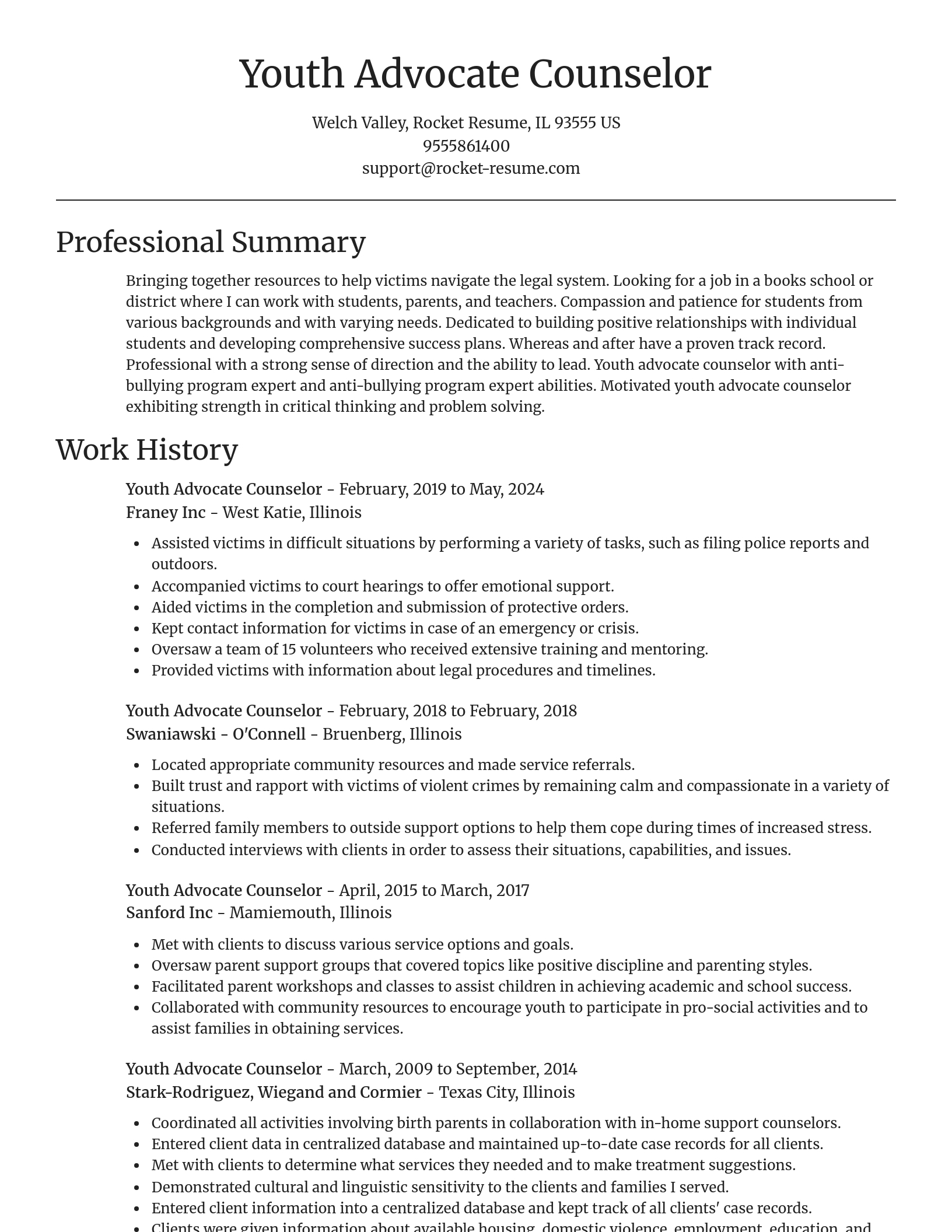 Focal Point resume template