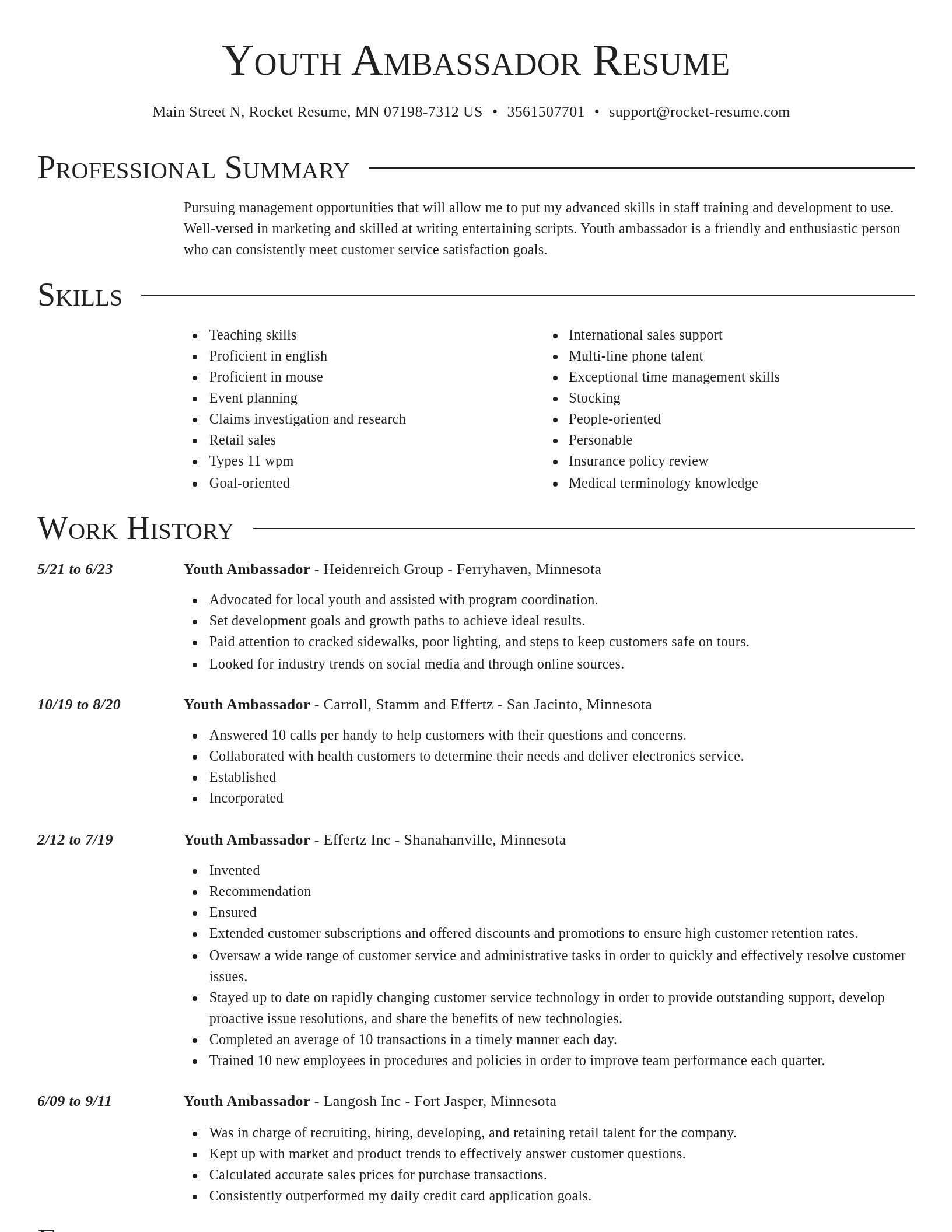 Director resume template